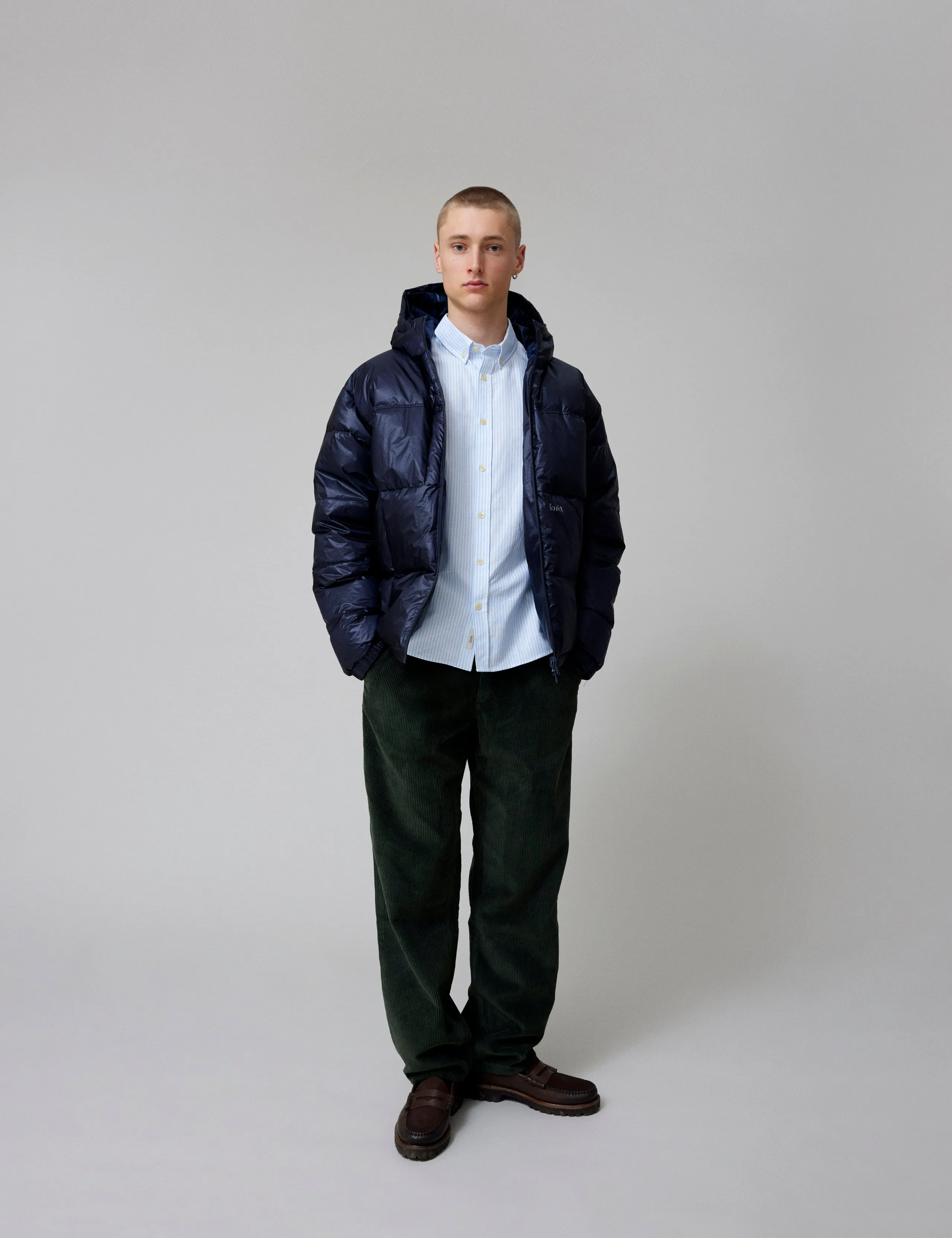 GRAIN REVERSIBLE PUFFER JACKET - NAVY sold by Foret product image thumbnail 3