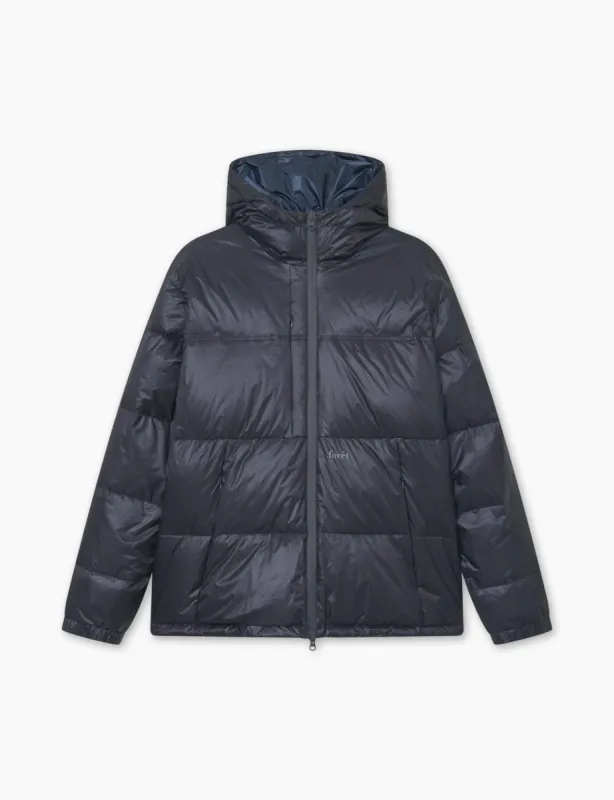 GRAIN REVERSIBLE PUFFER JACKET - NAVY sold by Foret