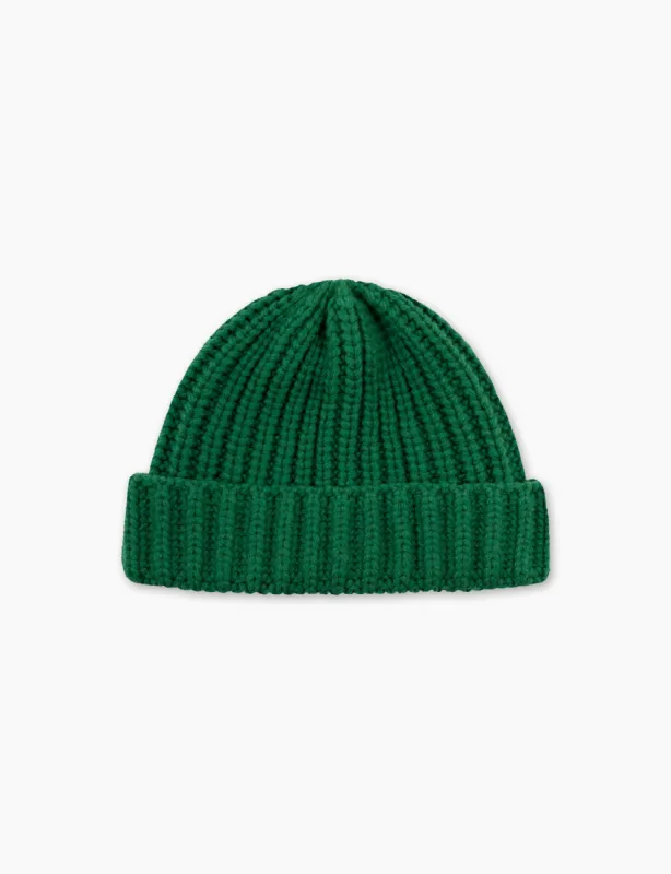 TRIP CHUNKY RIB BEANIE - GREEN sold by Foret