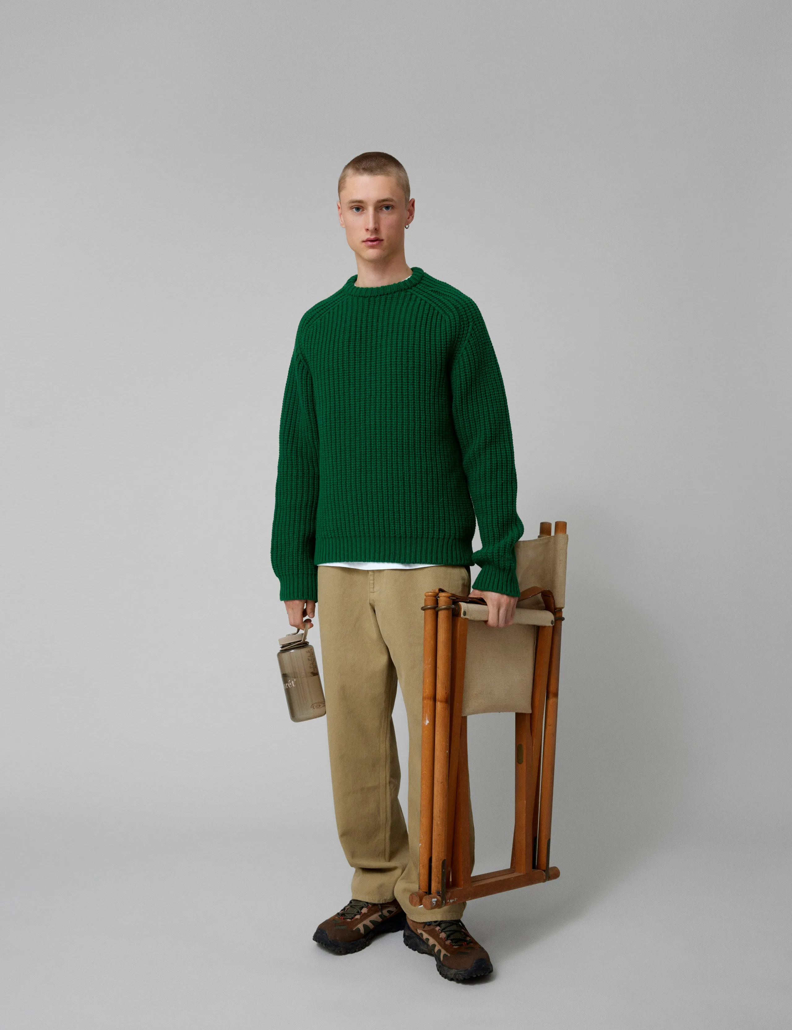 TRIP CHUNKY RIB KNIT - GREEN sold by Foret product image thumbnail 2