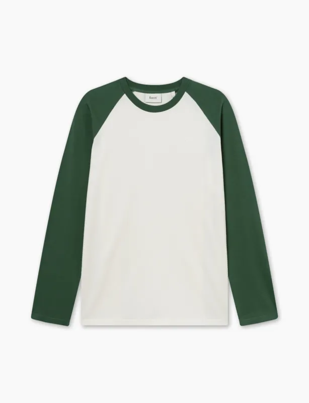 BASE LONGSLEEVE - CLOUD/GREEN made by Foret