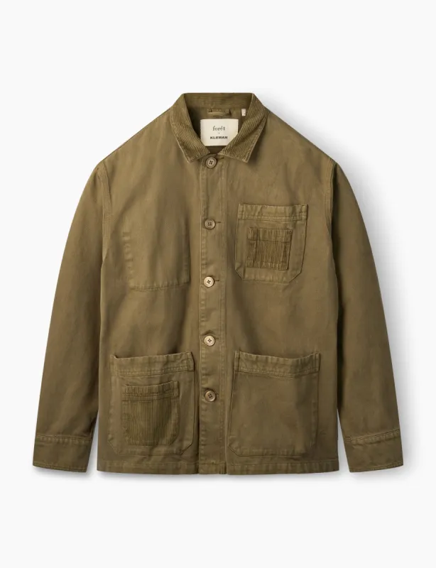 FORÉT X KLEMAN OVERSHIRT - ARMY made by Foret