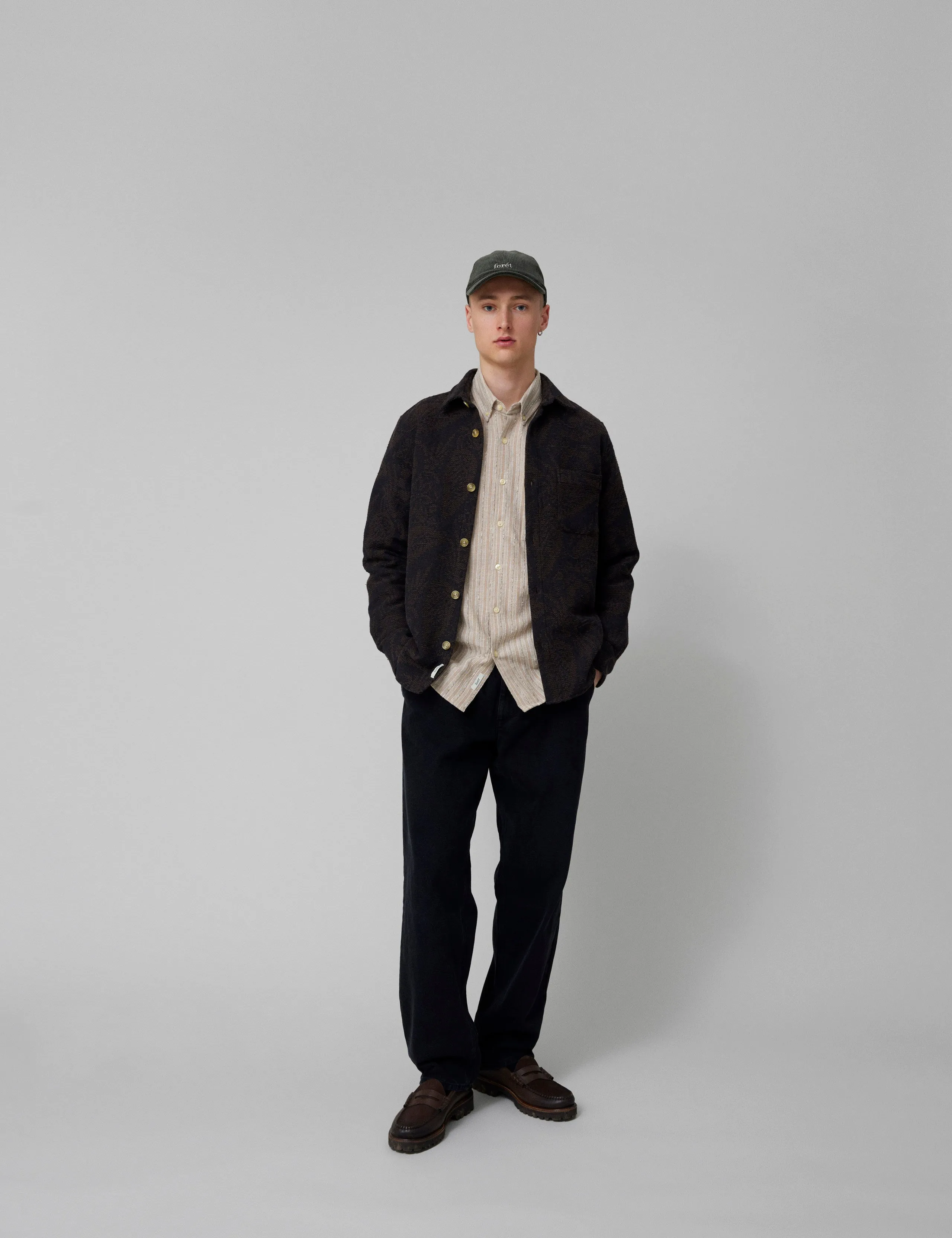 MAP JACQUARD SHIRT - DARK GREY sold by Foret product image thumbnail 3