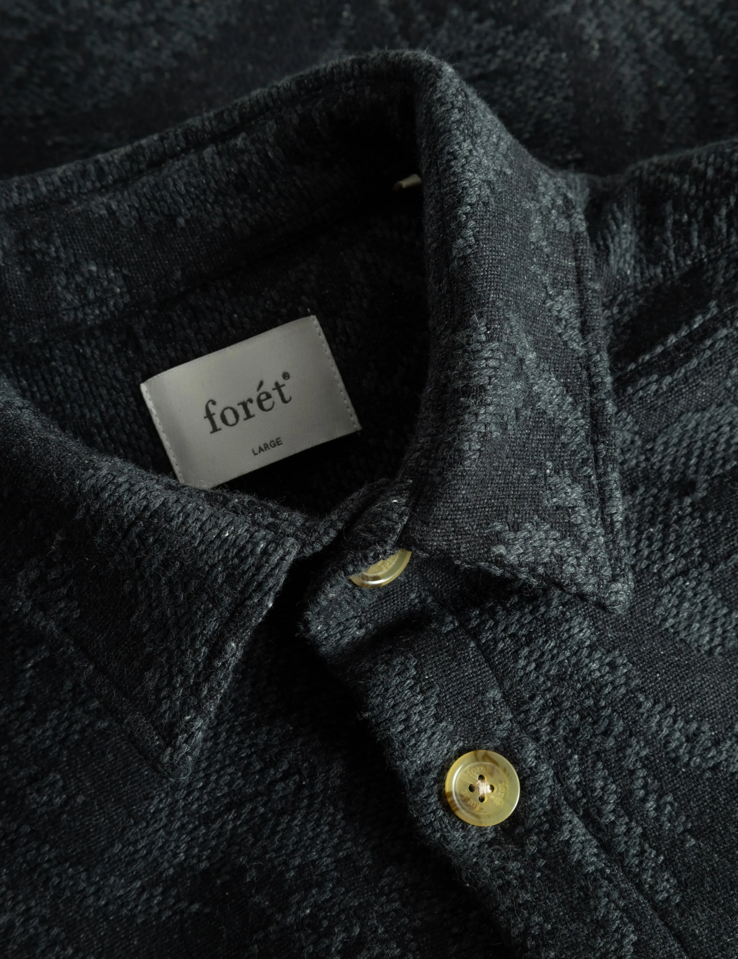 MAP JACQUARD SHIRT - DARK GREY sold by Foret product image thumbnail 4