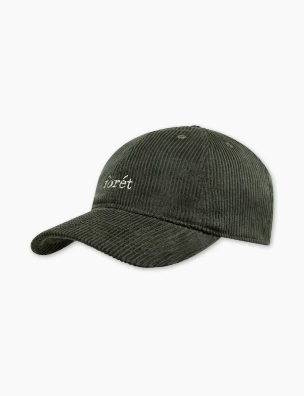 HAWK CORDUROY CAP - DARK MOSS sold by Foret
