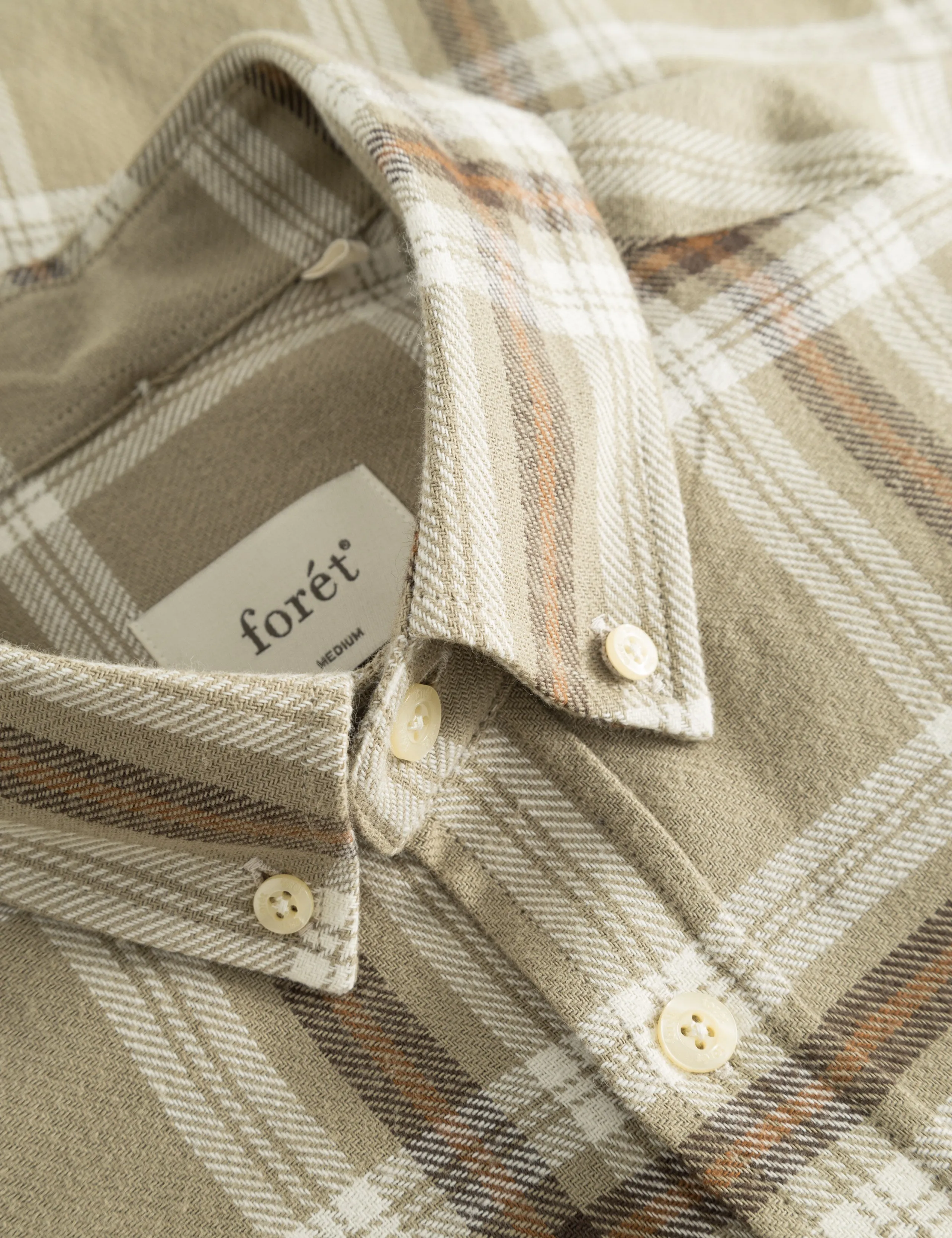 HORNET FLANNEL SHIRT - VINTAGE KHAKI sold by Foret product image thumbnail 3