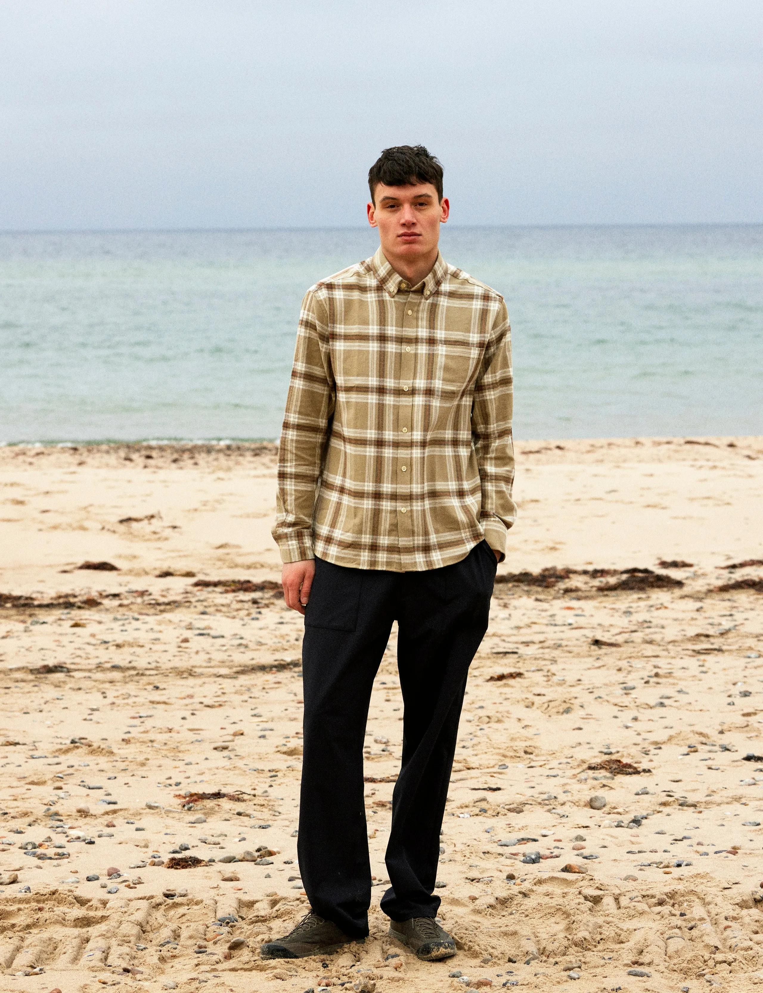 HORNET FLANNEL SHIRT - VINTAGE KHAKI sold by Foret product image thumbnail 2