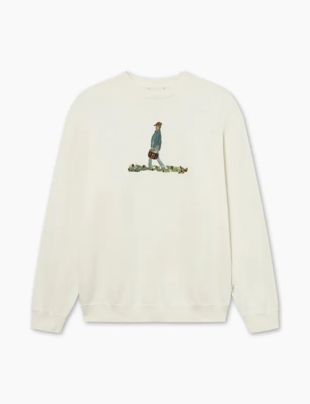 HUNT SWEATSHIRT - CLOUD made by Foret