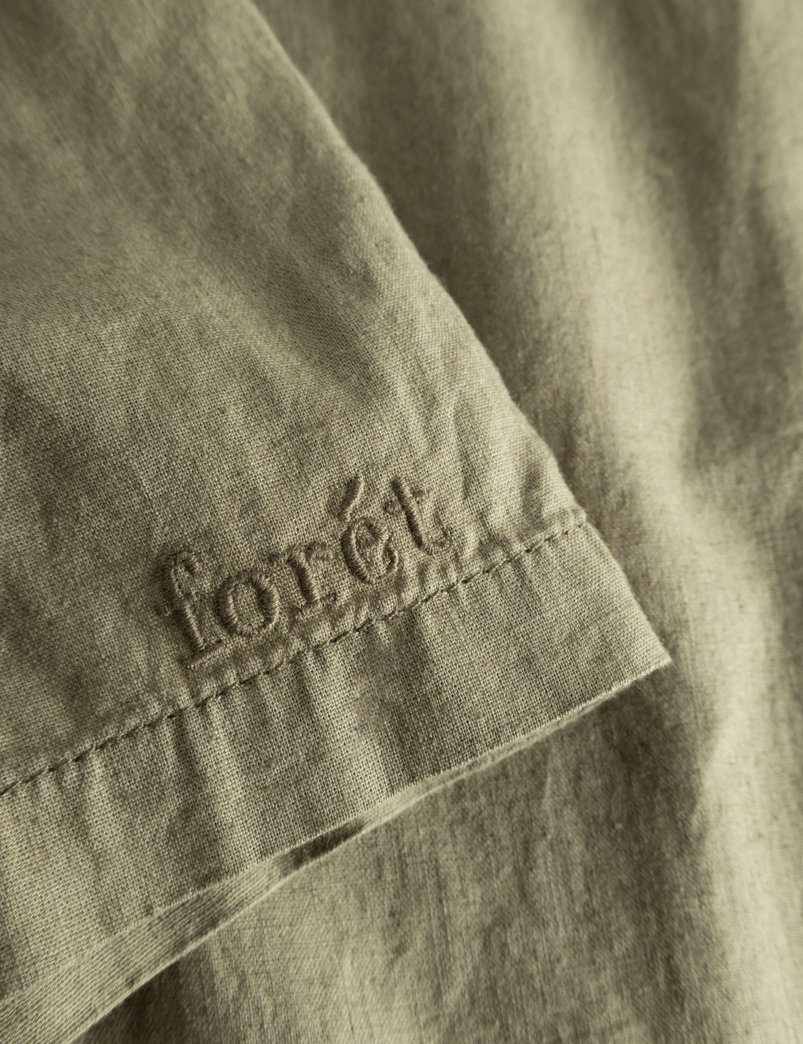 SERENE LINEN SHORTS - DUSTY OLIVE sold by Foret product image thumbnail 3