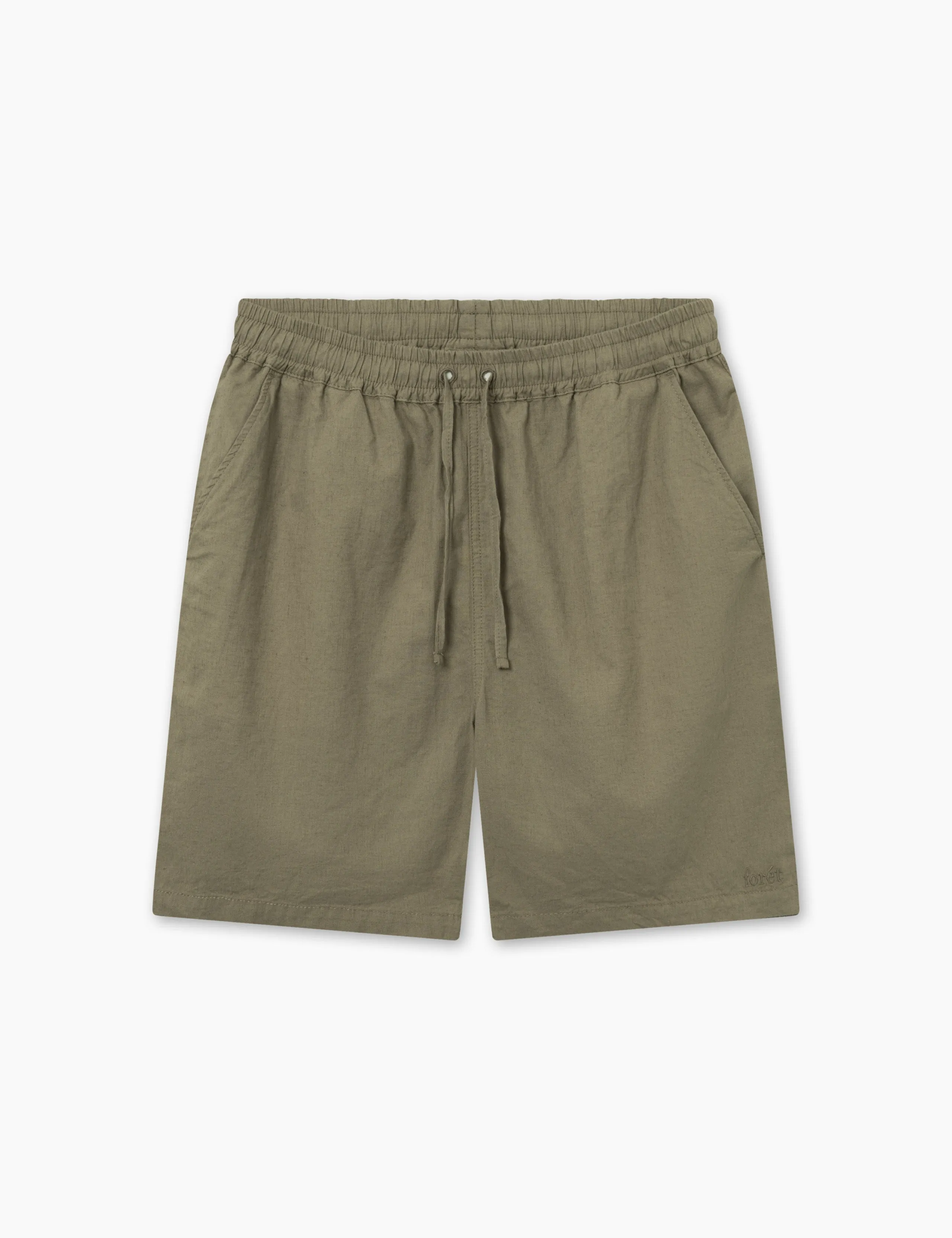 SERENE LINEN SHORTS - DUSTY OLIVE sold by Foret