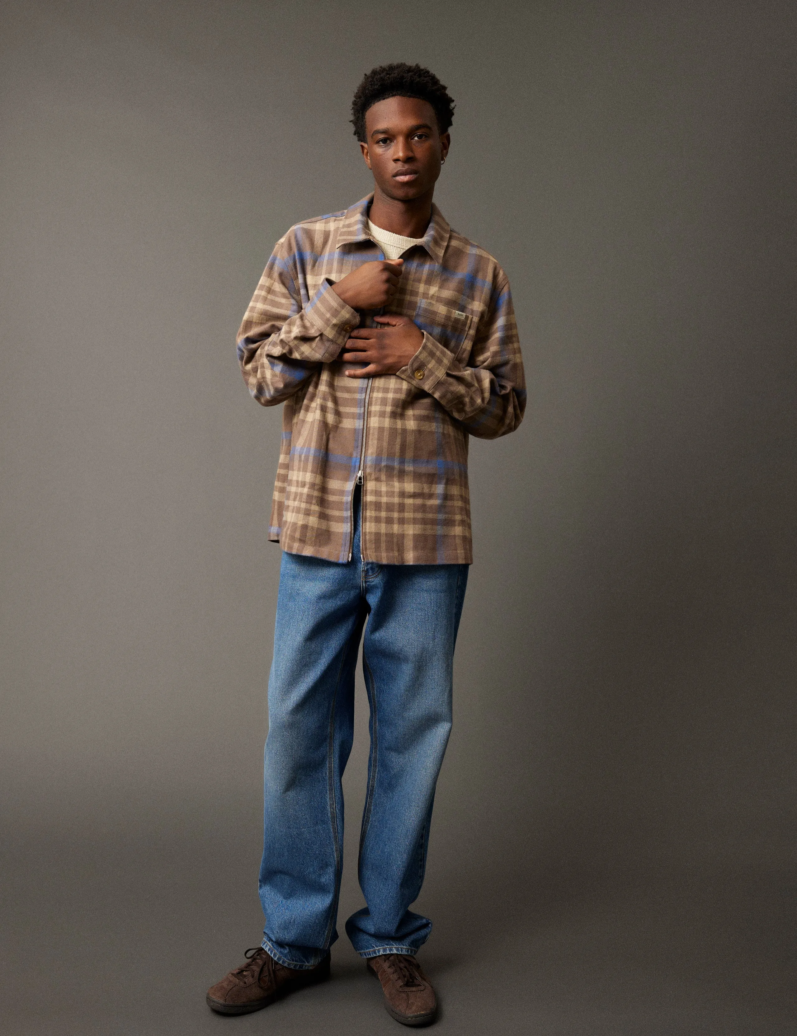 CABIN ZIP SHIRT - CHECK sold by Foret product image thumbnail 2