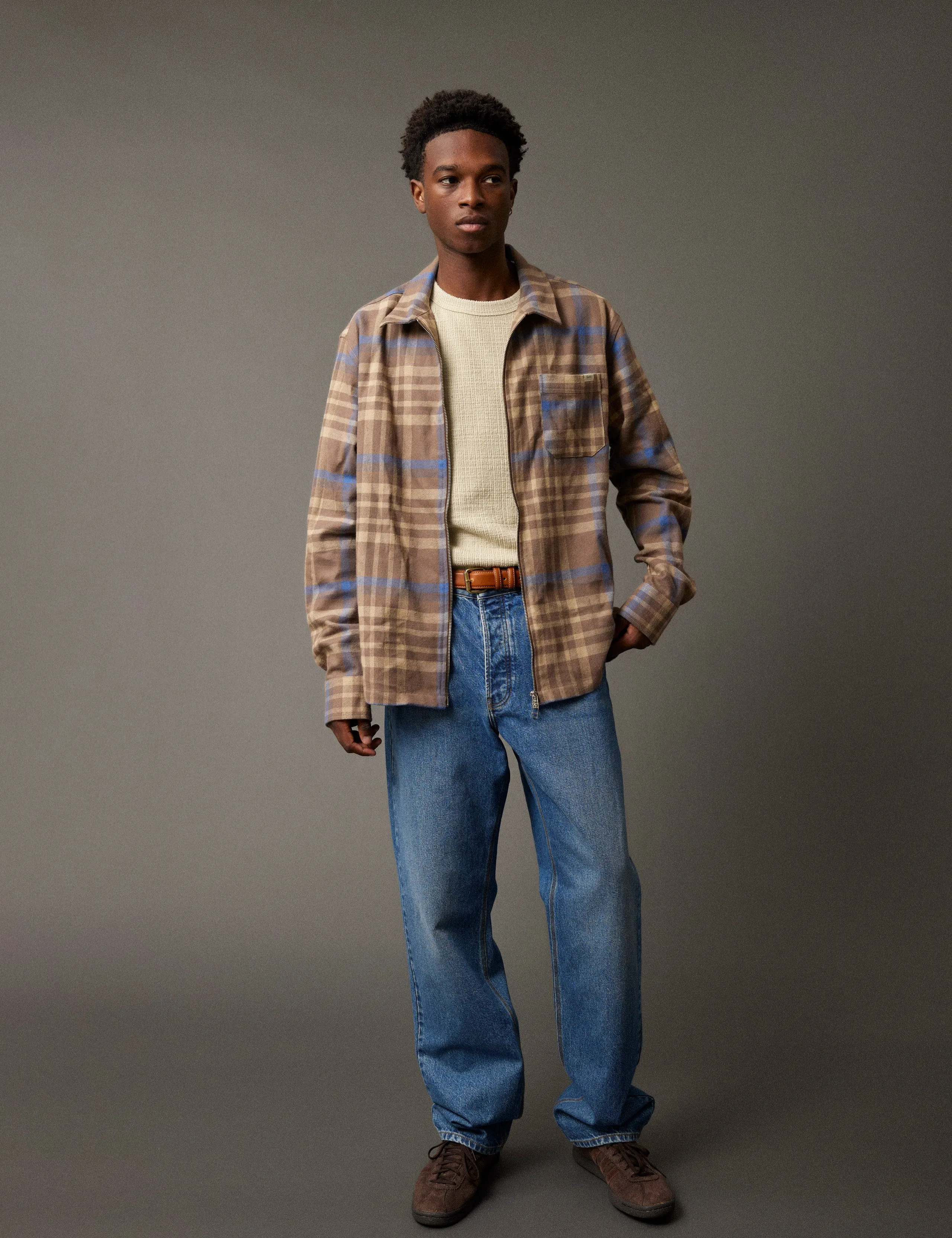 CABIN ZIP SHIRT - CHECK sold by Foret product image thumbnail 3