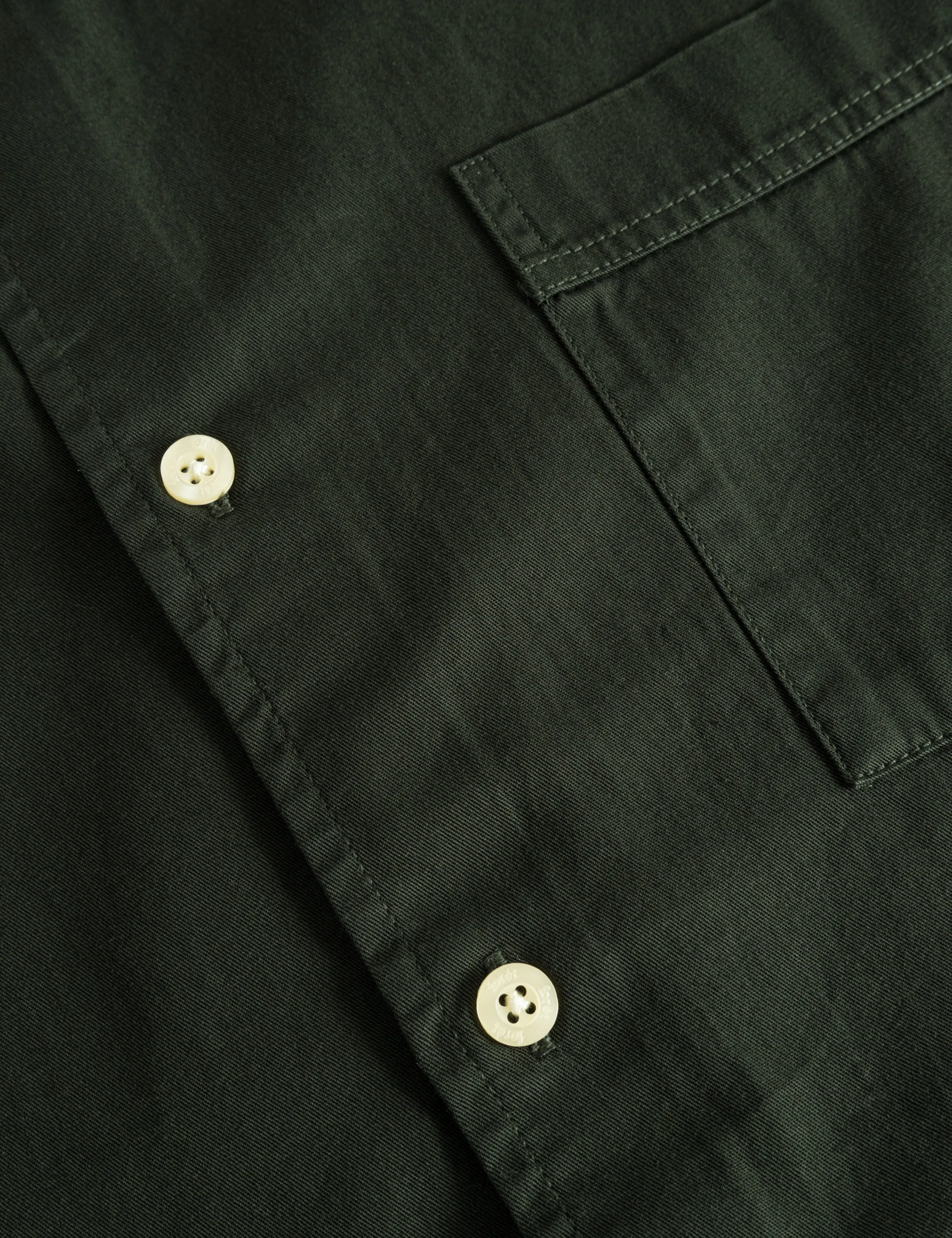 CAMP LIGHT TWILL SHIRT - DARK MOSS sold by Foret product image thumbnail 3