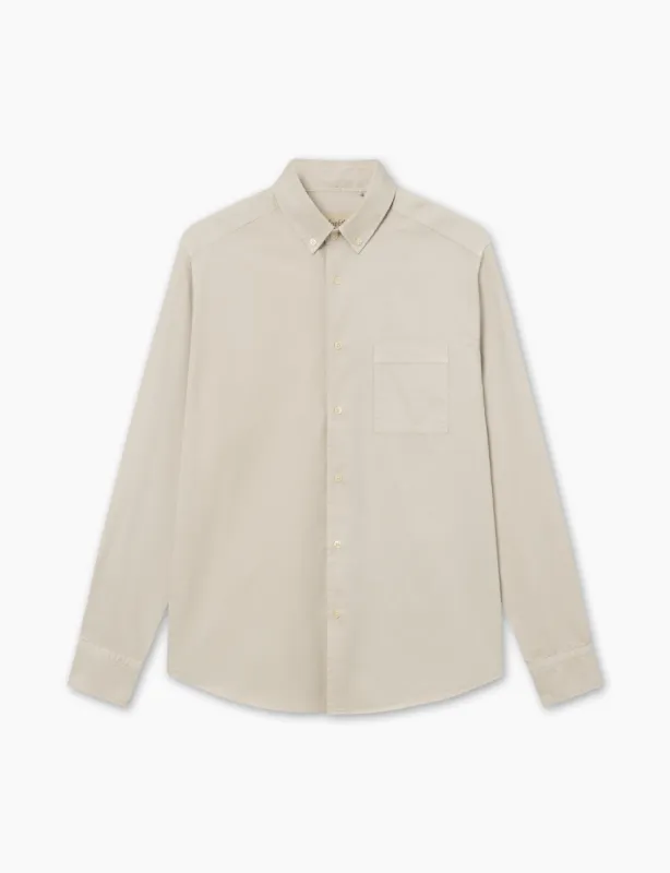 CAMP LIGHT TWILL SHIRT - OAT sold by Foret