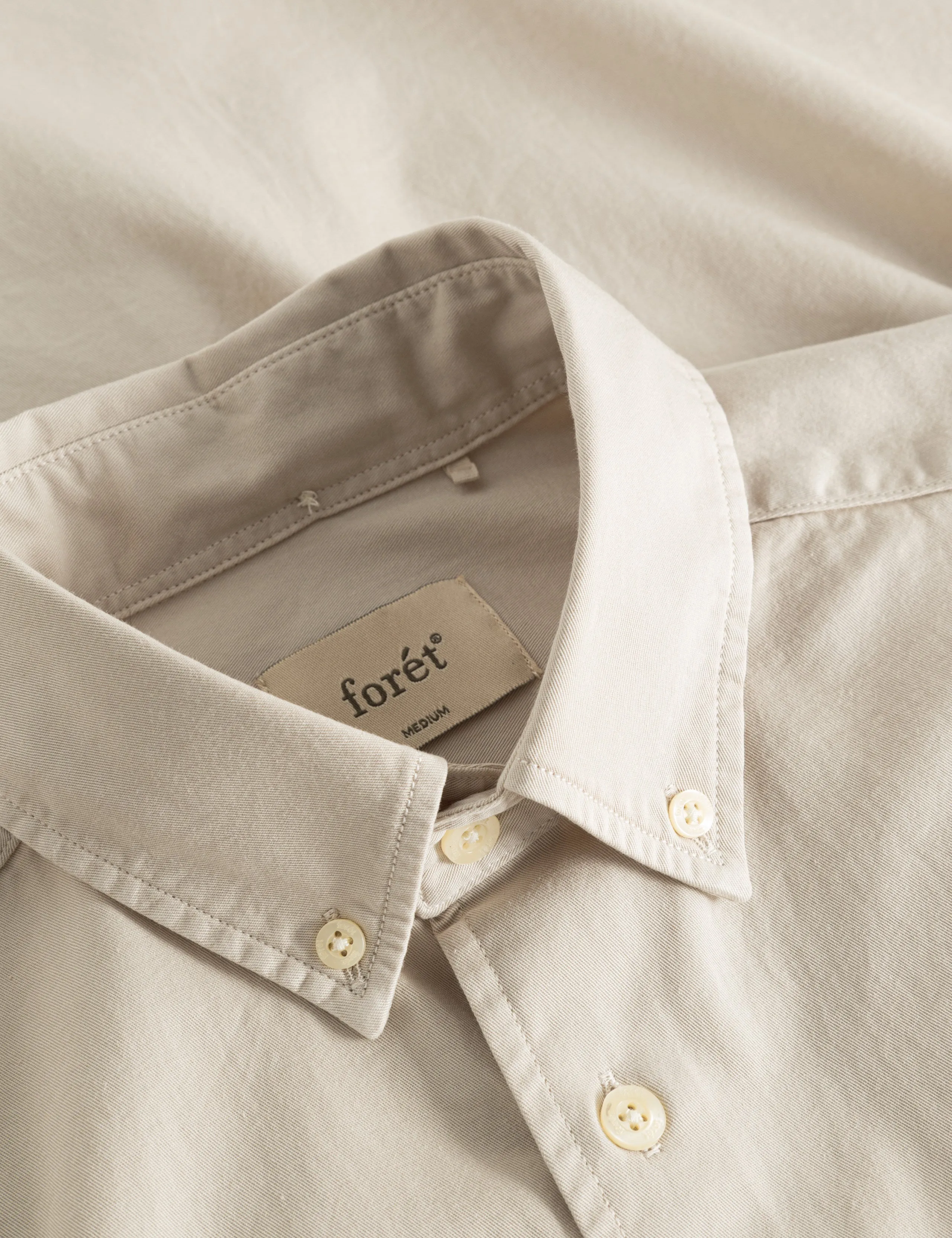 CAMP LIGHT TWILL SHIRT - OAT sold by Foret product image thumbnail 4