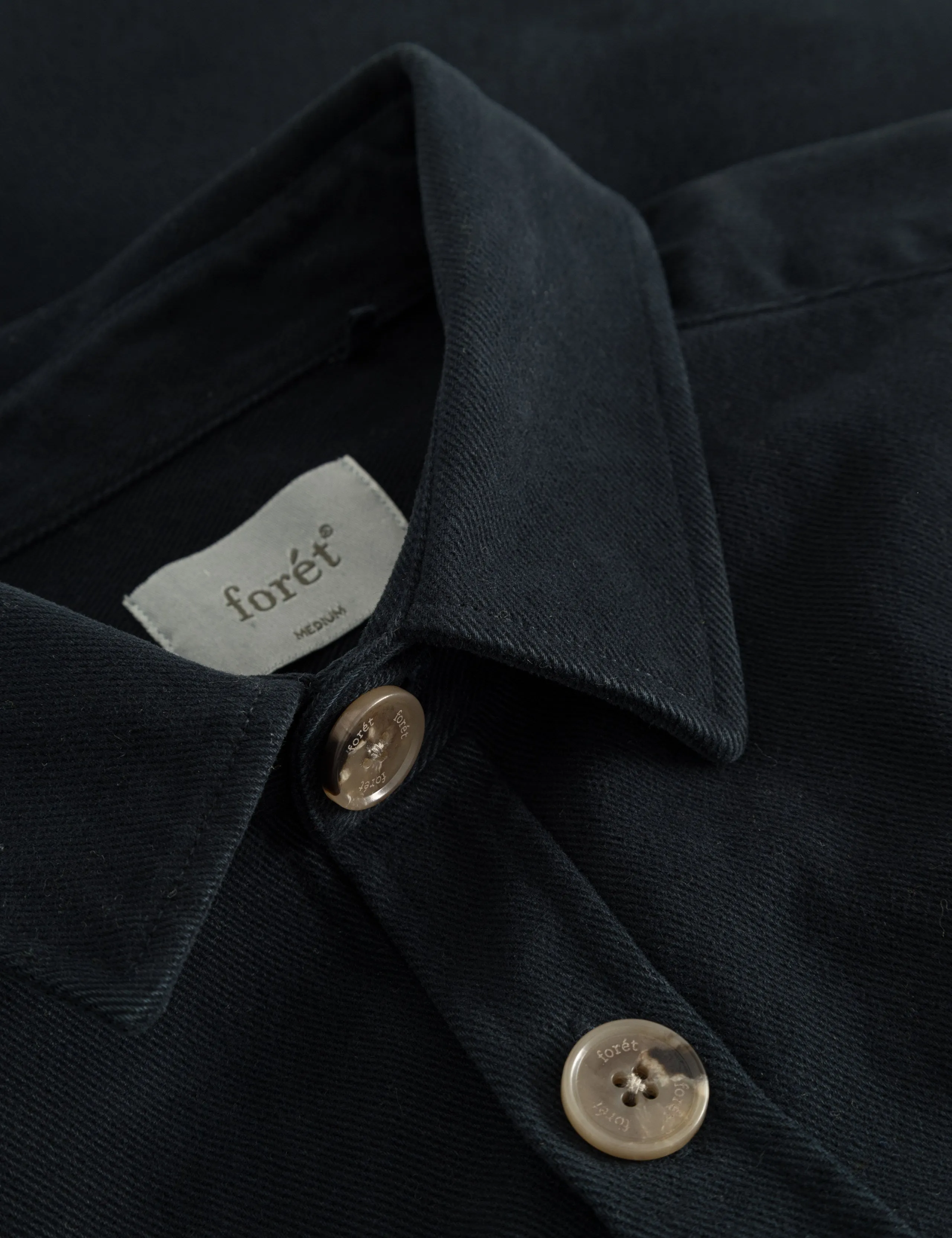 FELLOW TWILL SHIRT - WASHED BLACK sold by Foret product image thumbnail 3