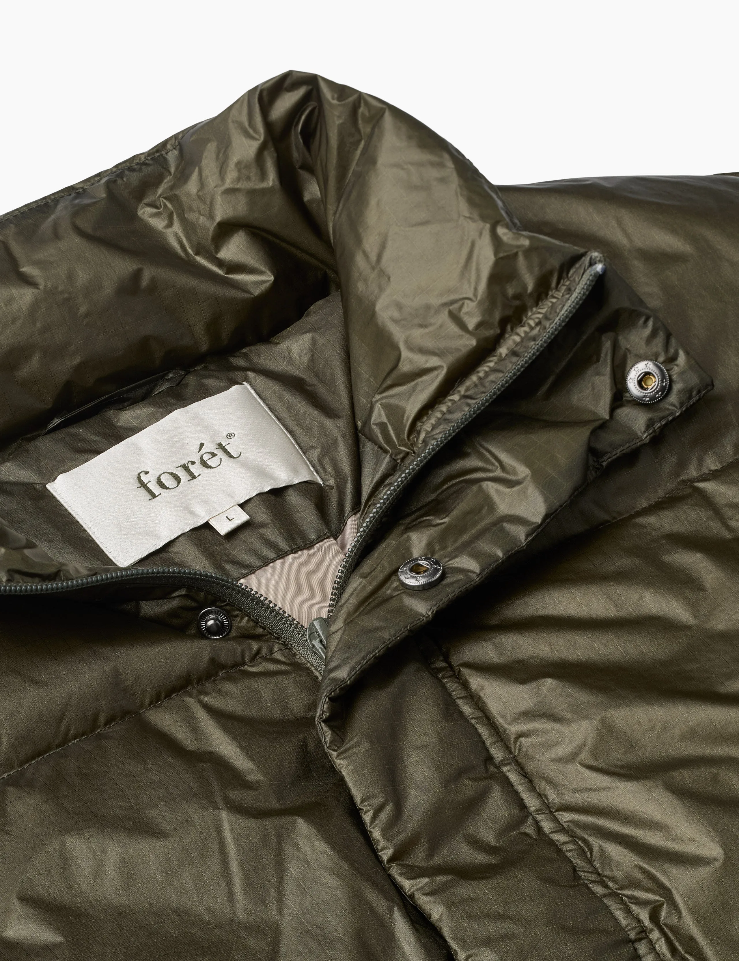 OAT PUFFER JACKET - DARK MOSS sold by Foret product image thumbnail 5