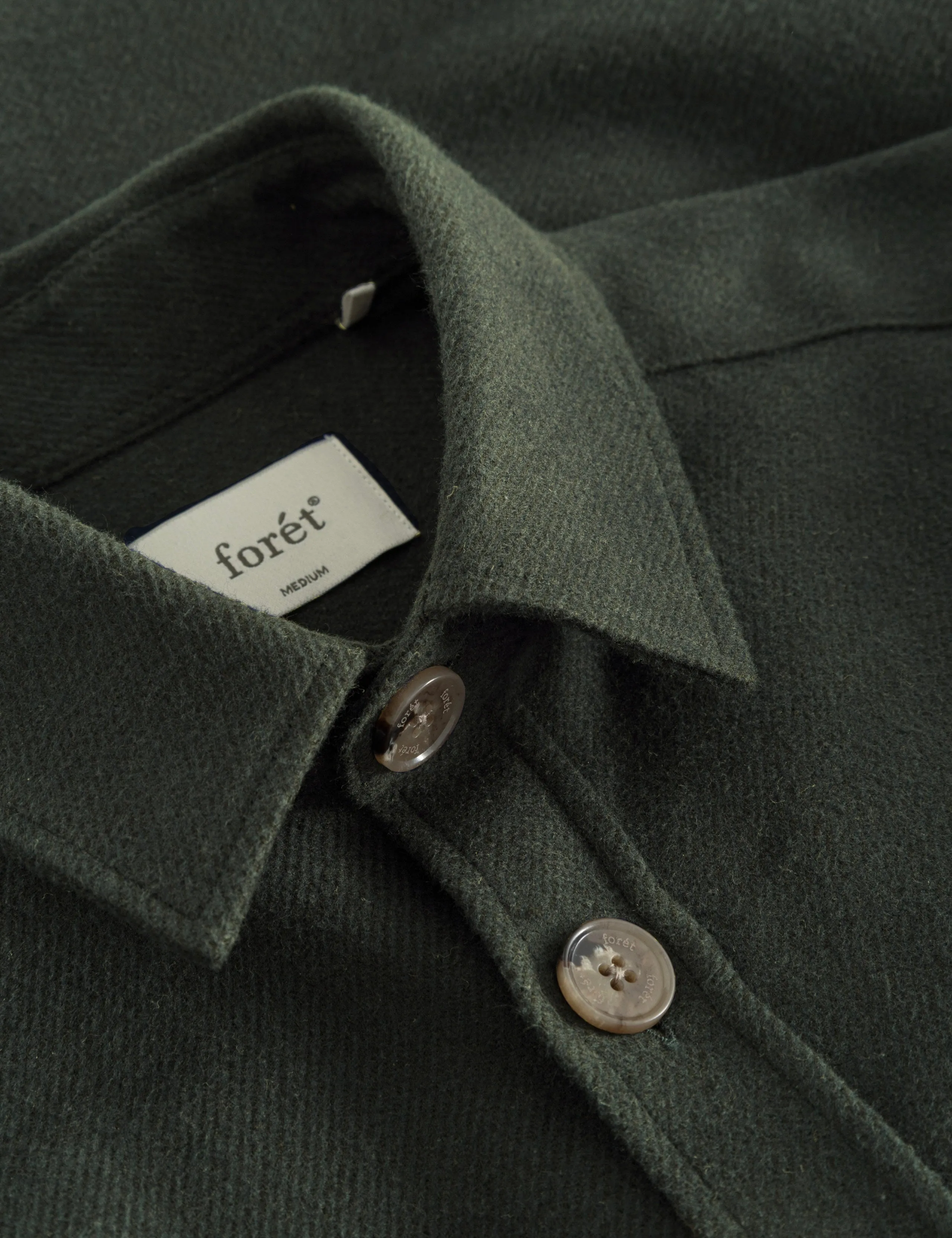 MAP FLANNEL SHIRT - DARK MOSS sold by Foret product image thumbnail 4