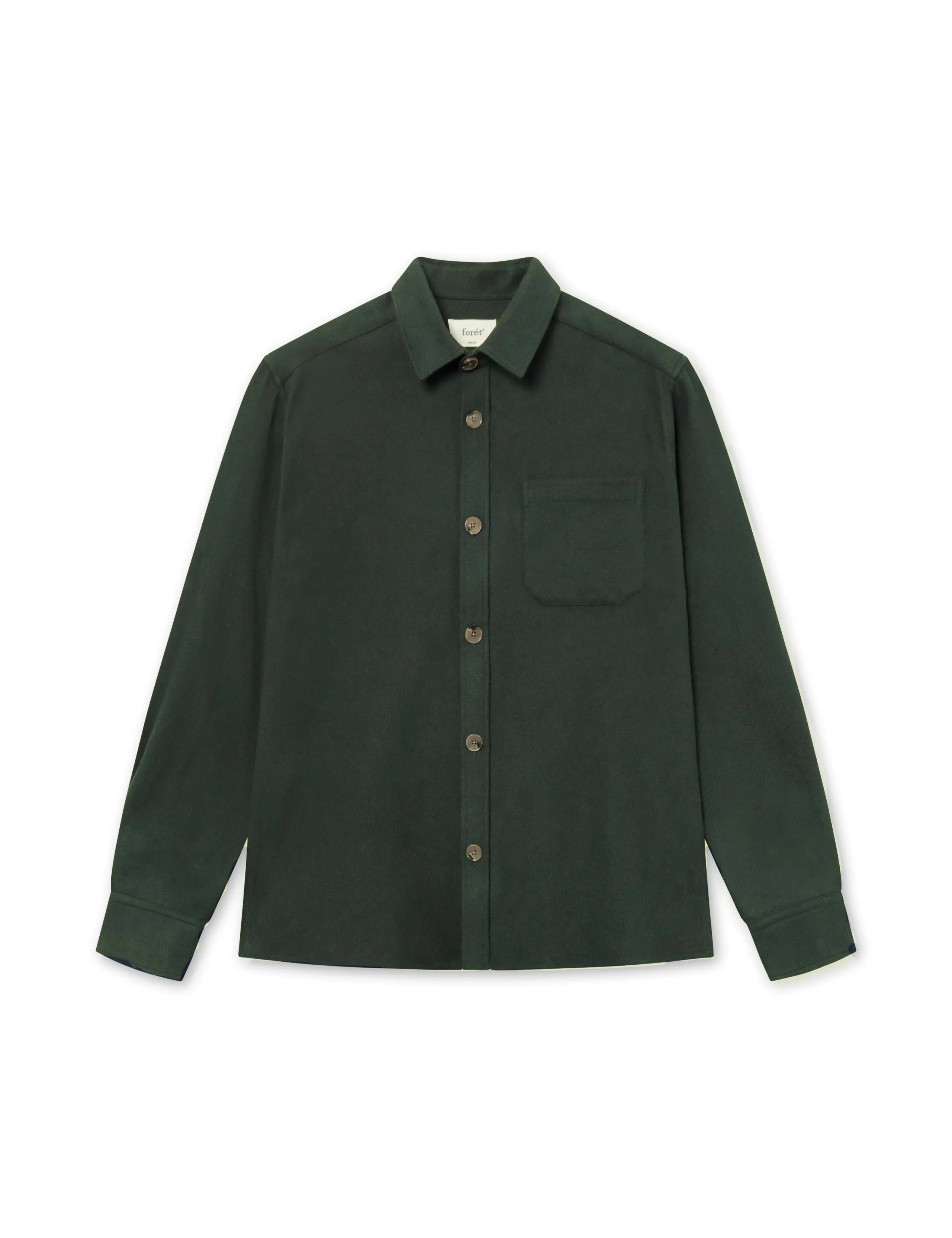 MAP FLANNEL SHIRT - DARK MOSS sold by Foret