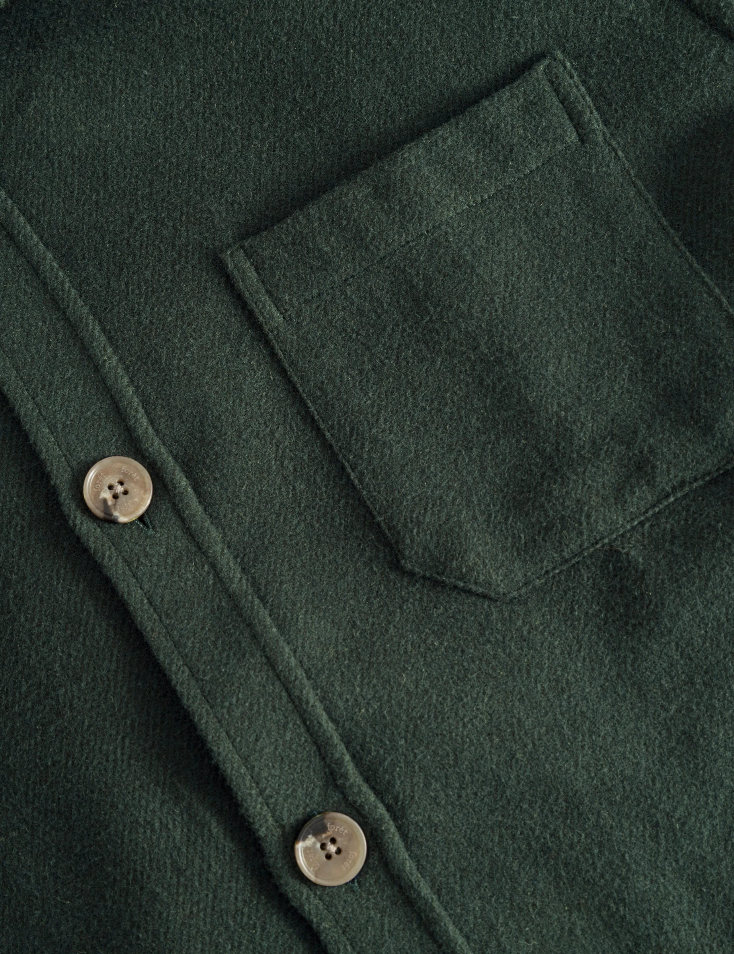 MAP FLANNEL SHIRT - DARK MOSS sold by Foret product image thumbnail 3