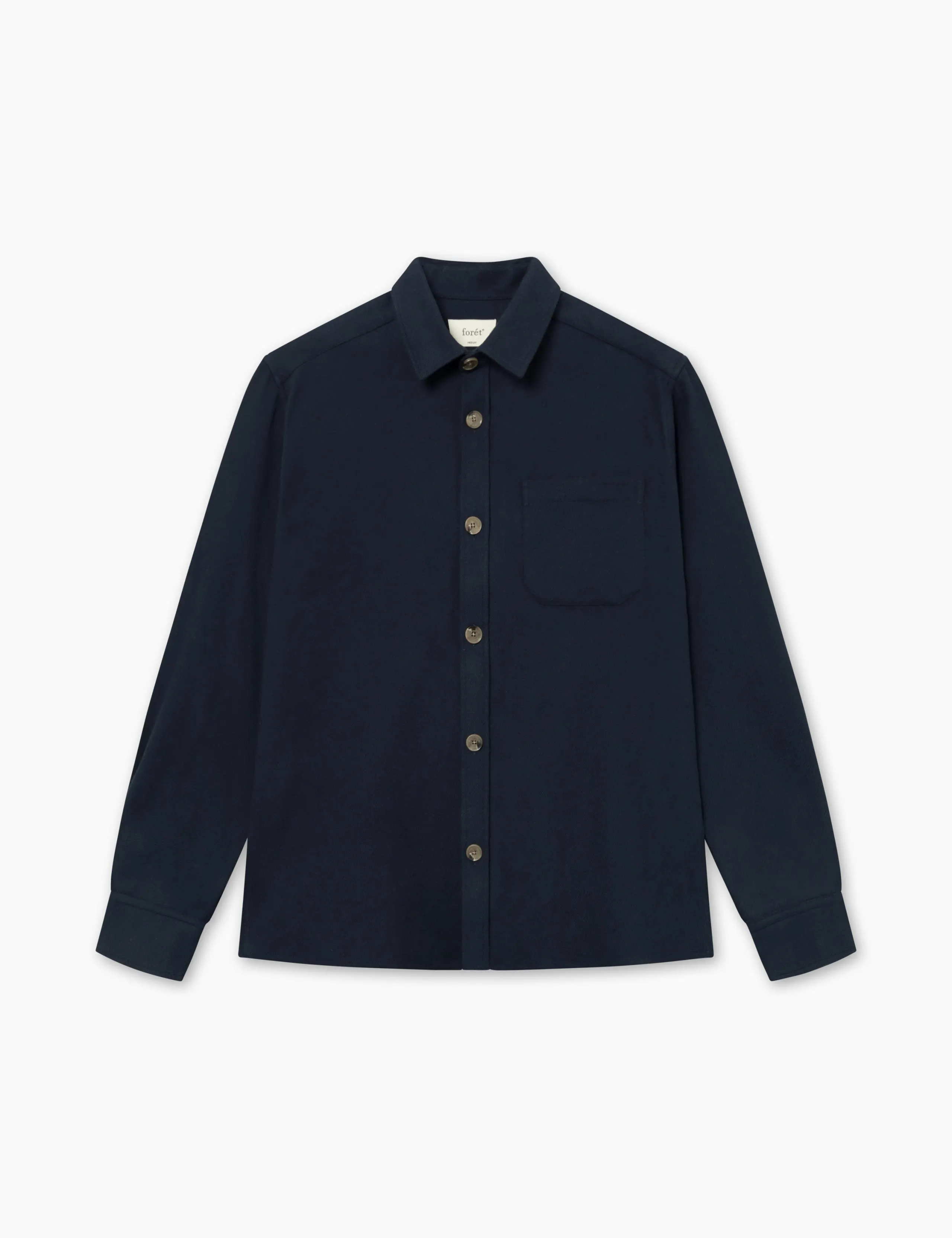 MAP FLANNEL SHIRT - NAVY sold by Foret