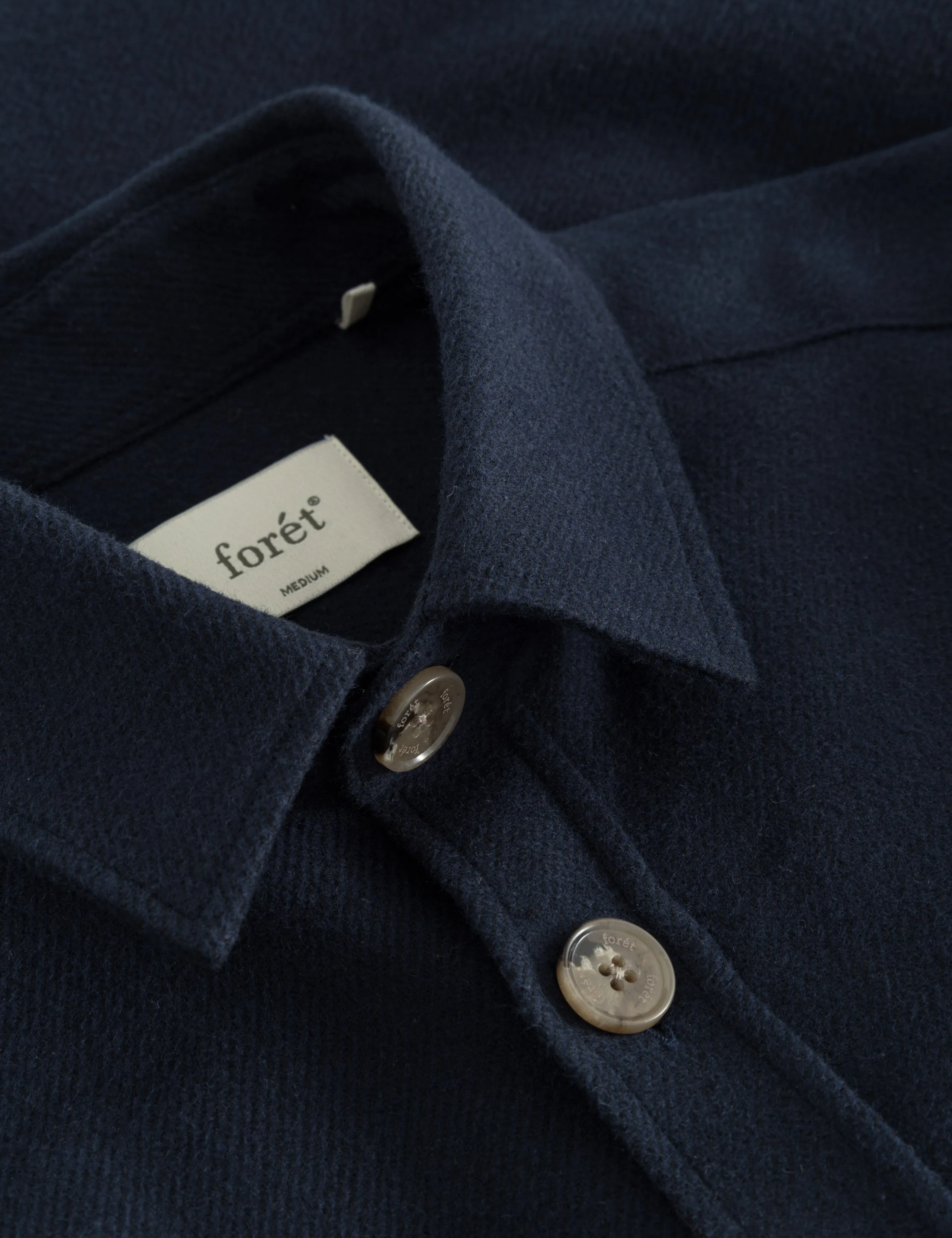 MAP FLANNEL SHIRT - NAVY sold by Foret product image thumbnail 4