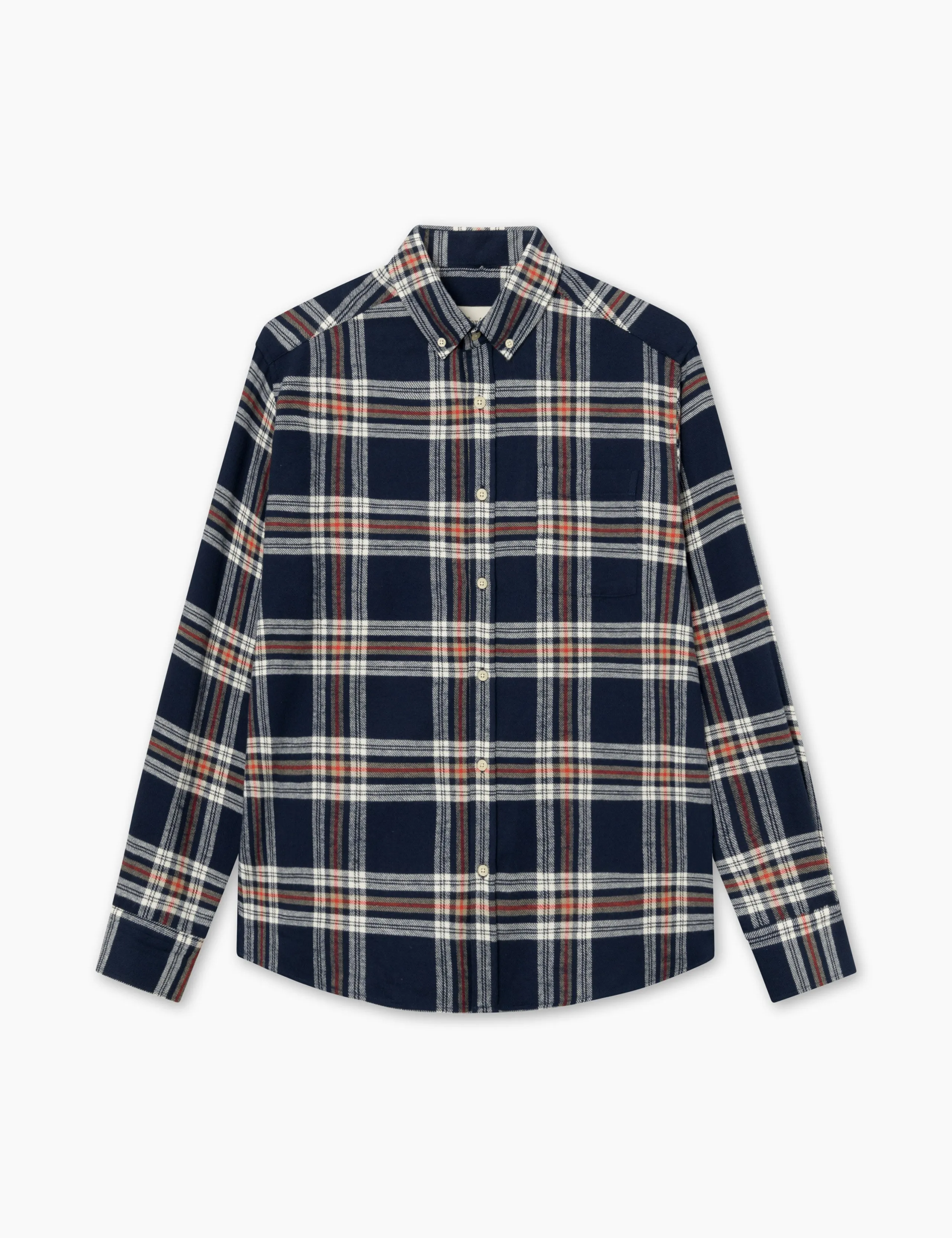 HORNET FLANNEL SHIRT - NAVY sold by Foret