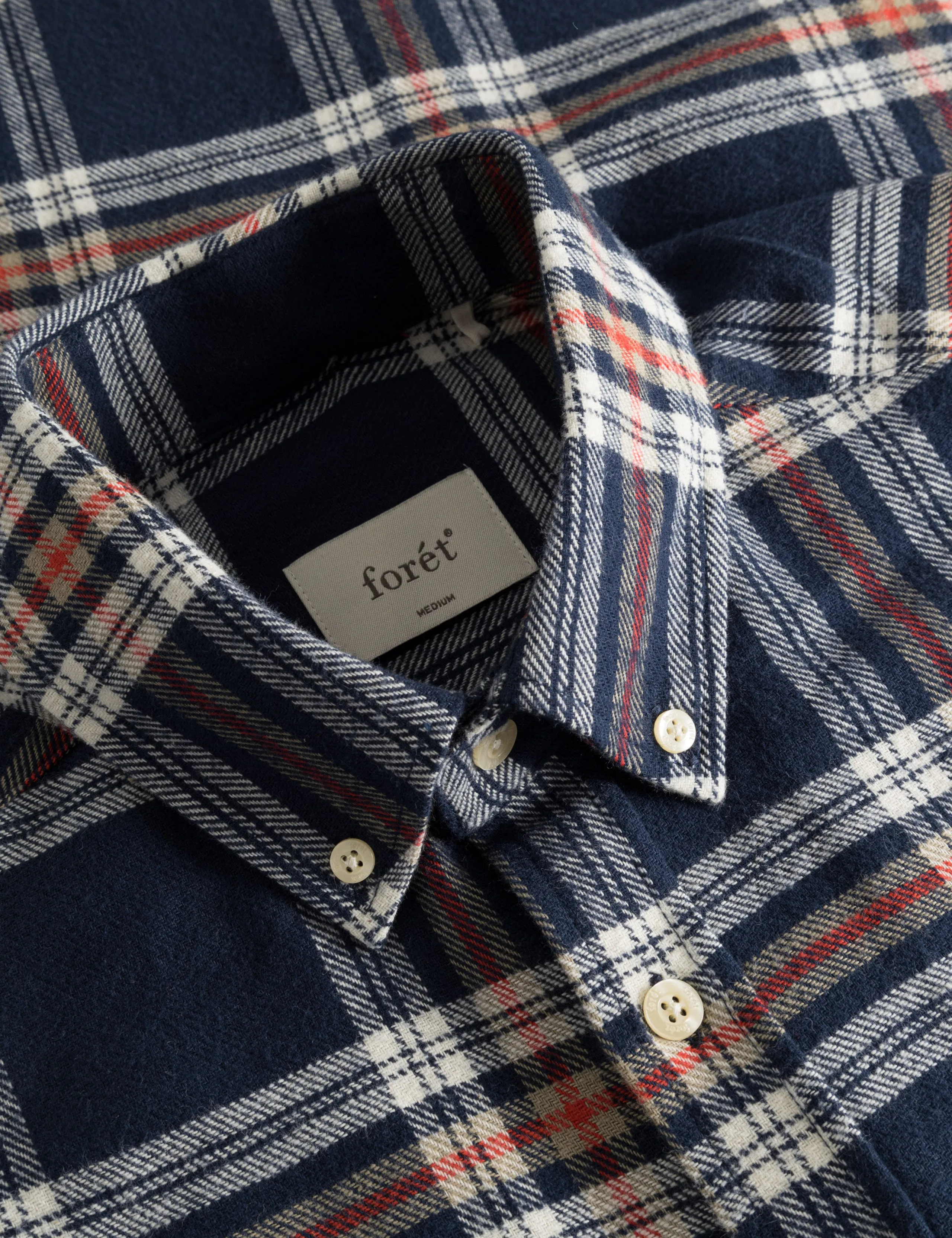 HORNET FLANNEL SHIRT - NAVY sold by Foret product image thumbnail 3