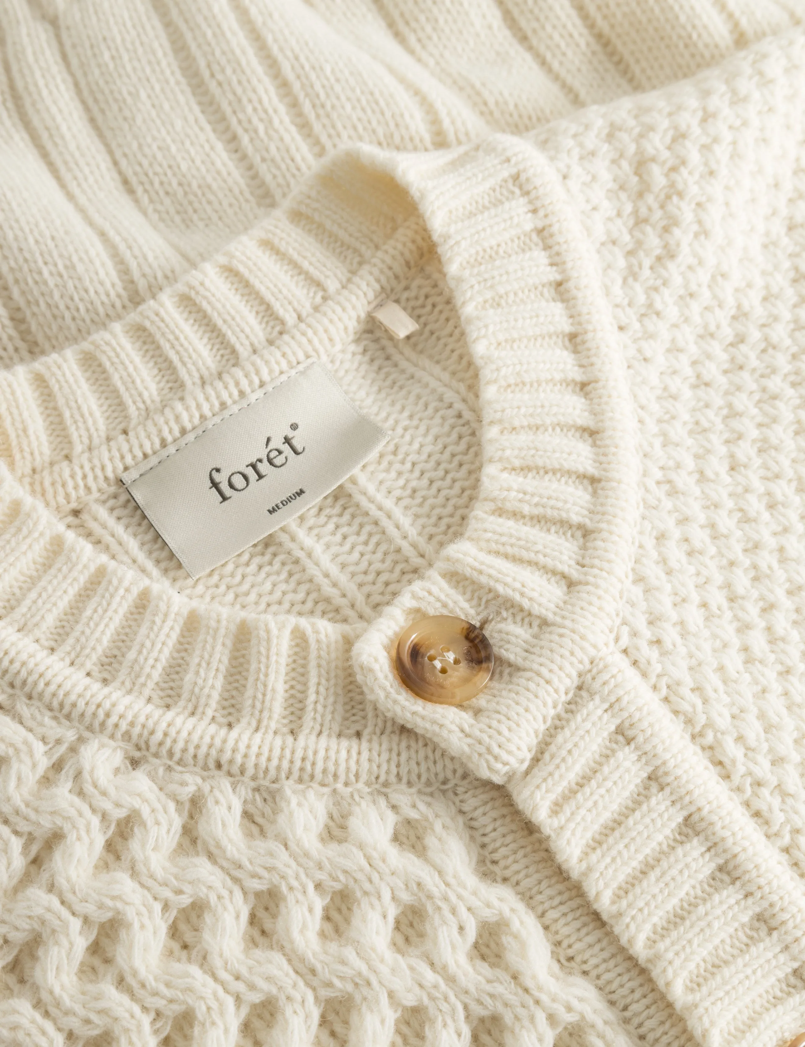 HYBRID CABLE CARDIGAN - CLOUD sold by Foret product image thumbnail 3