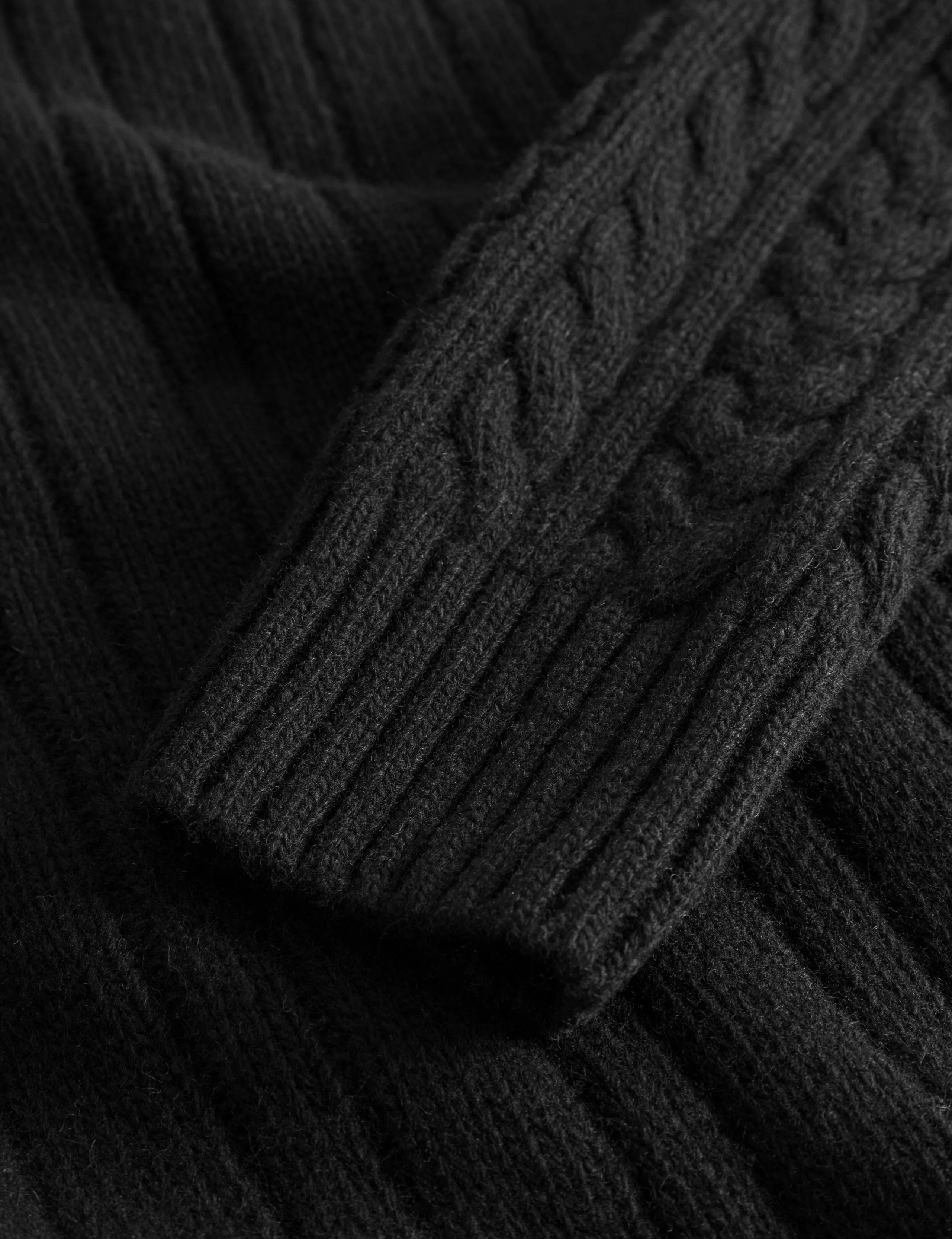 HYBRID CABLE CARDIGAN - BLACK sold by Foret product image thumbnail 5