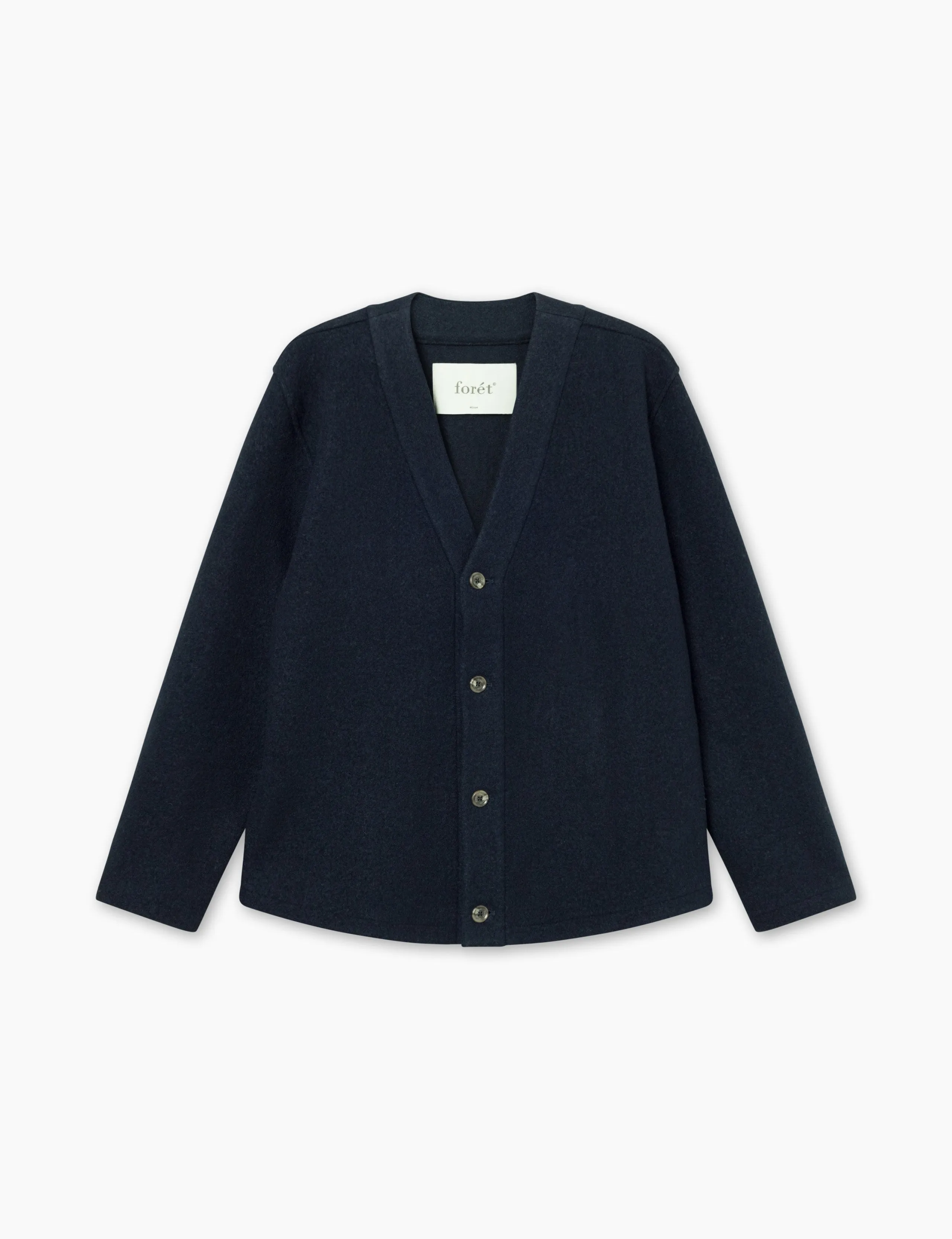HILL WOOL CARDIGAN - NAVY sold by Foret