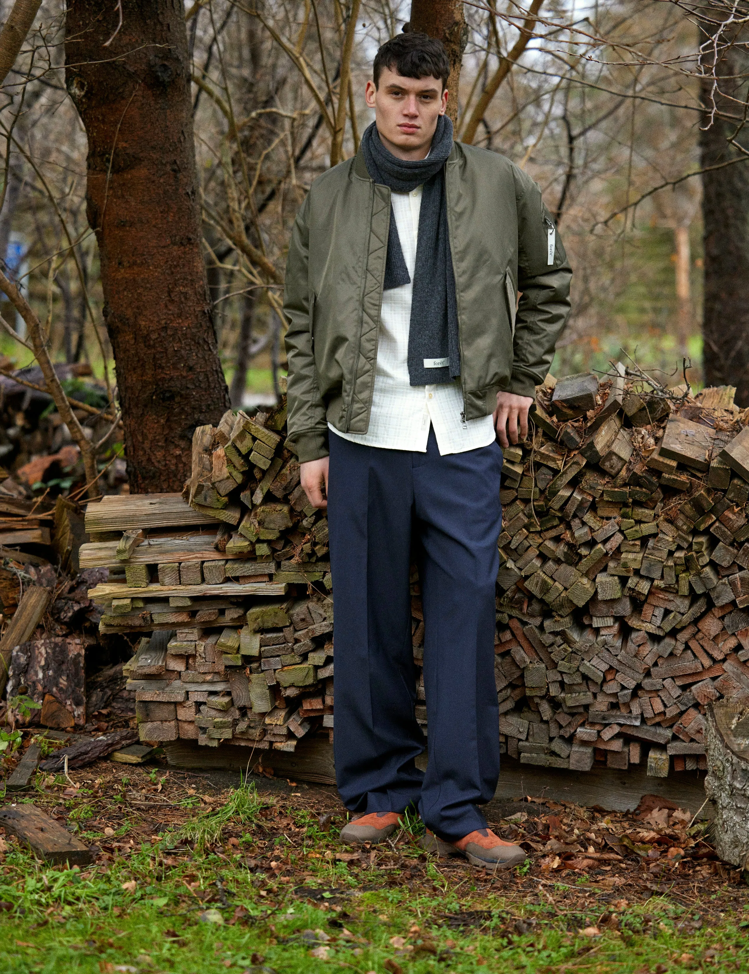 WRITER WOOL PANTS - NAVY sold by Foret product image thumbnail 2