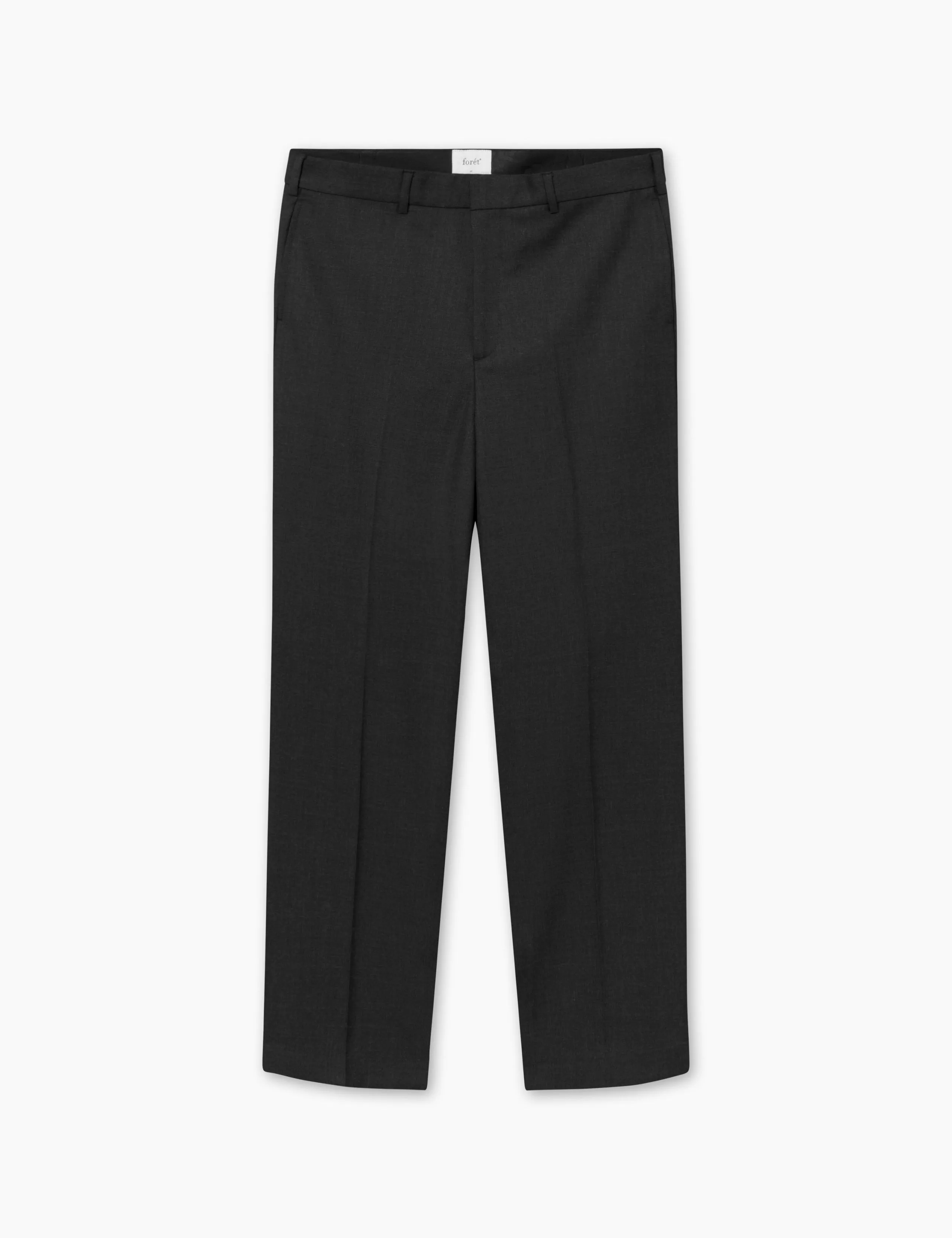 WRITER WOOL PANTS - DARK GREY MELANGÉ sold by Foret