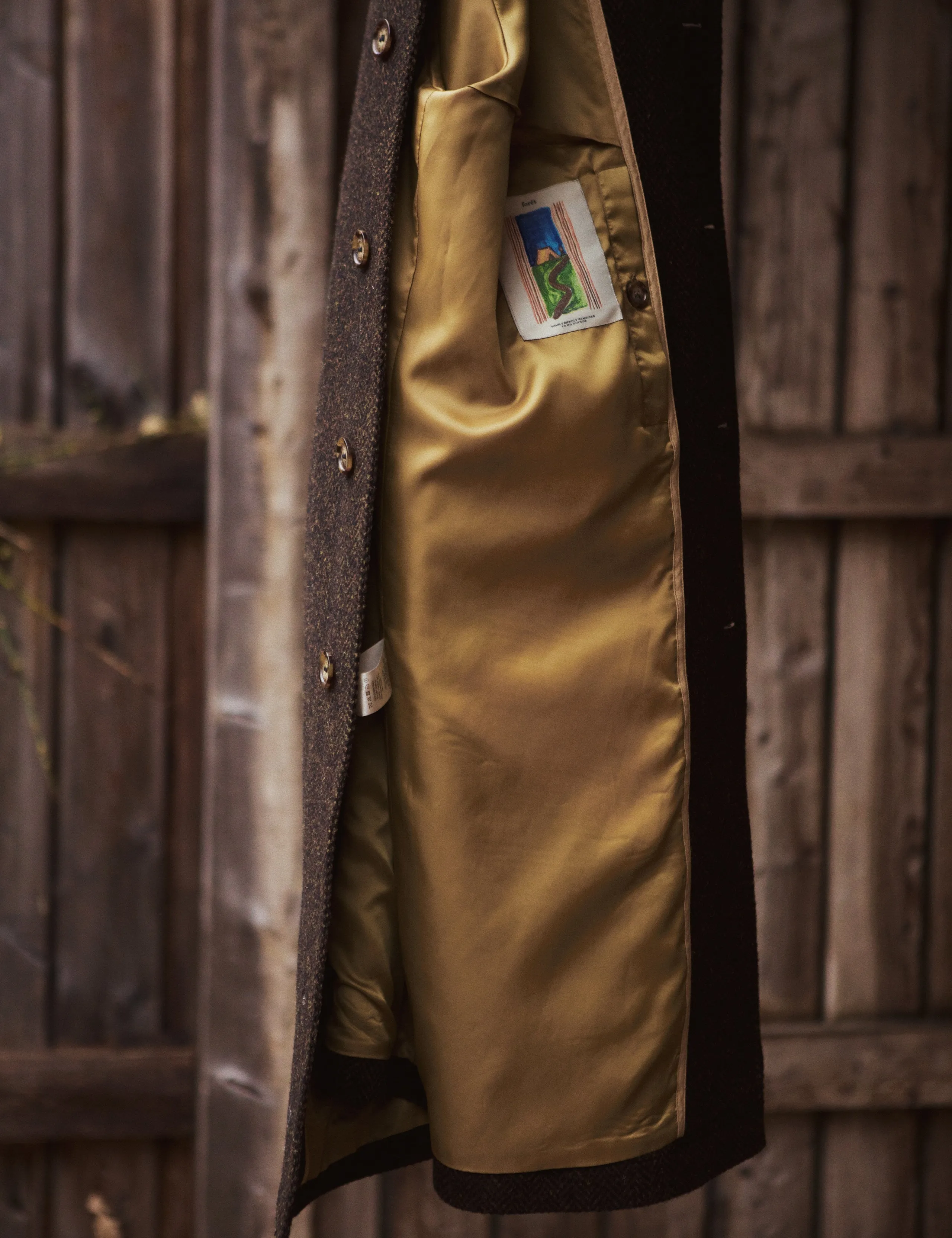 SHELTER WOOL LONG COAT - BLACK/ARMY sold by Foret product image thumbnail 5