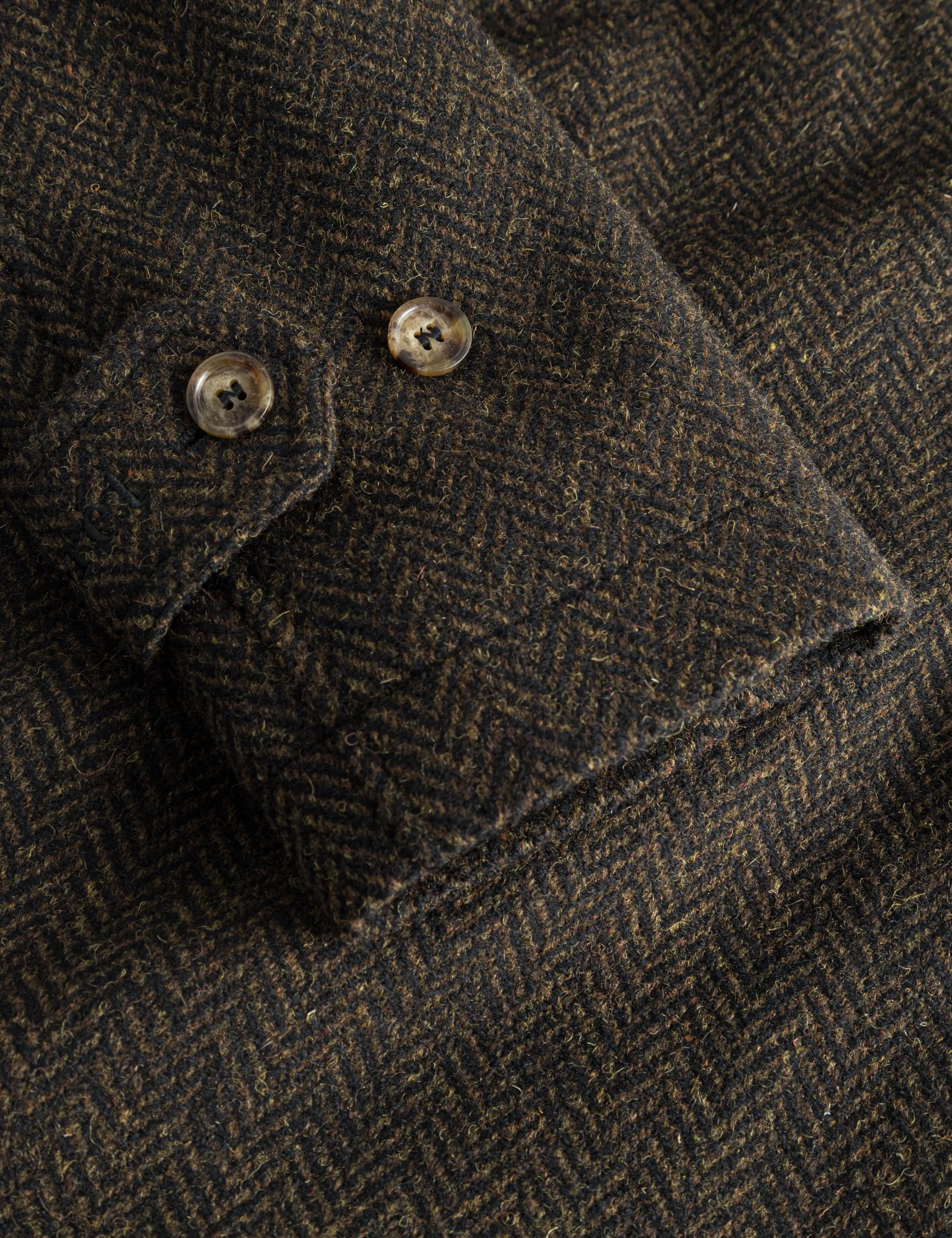 SHELTER WOOL LONG COAT - BLACK/ARMY sold by Foret product image thumbnail 4