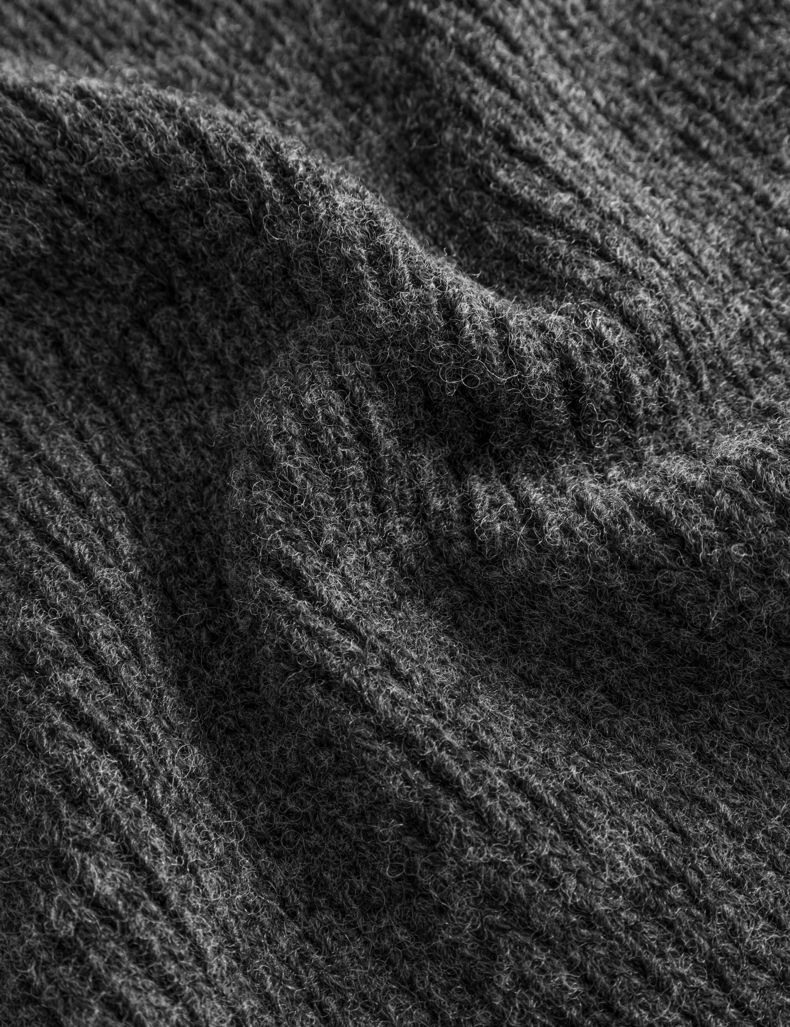 RELAX RIB SCARF - DARK GREY MELANGÉ sold by Foret product image thumbnail 4