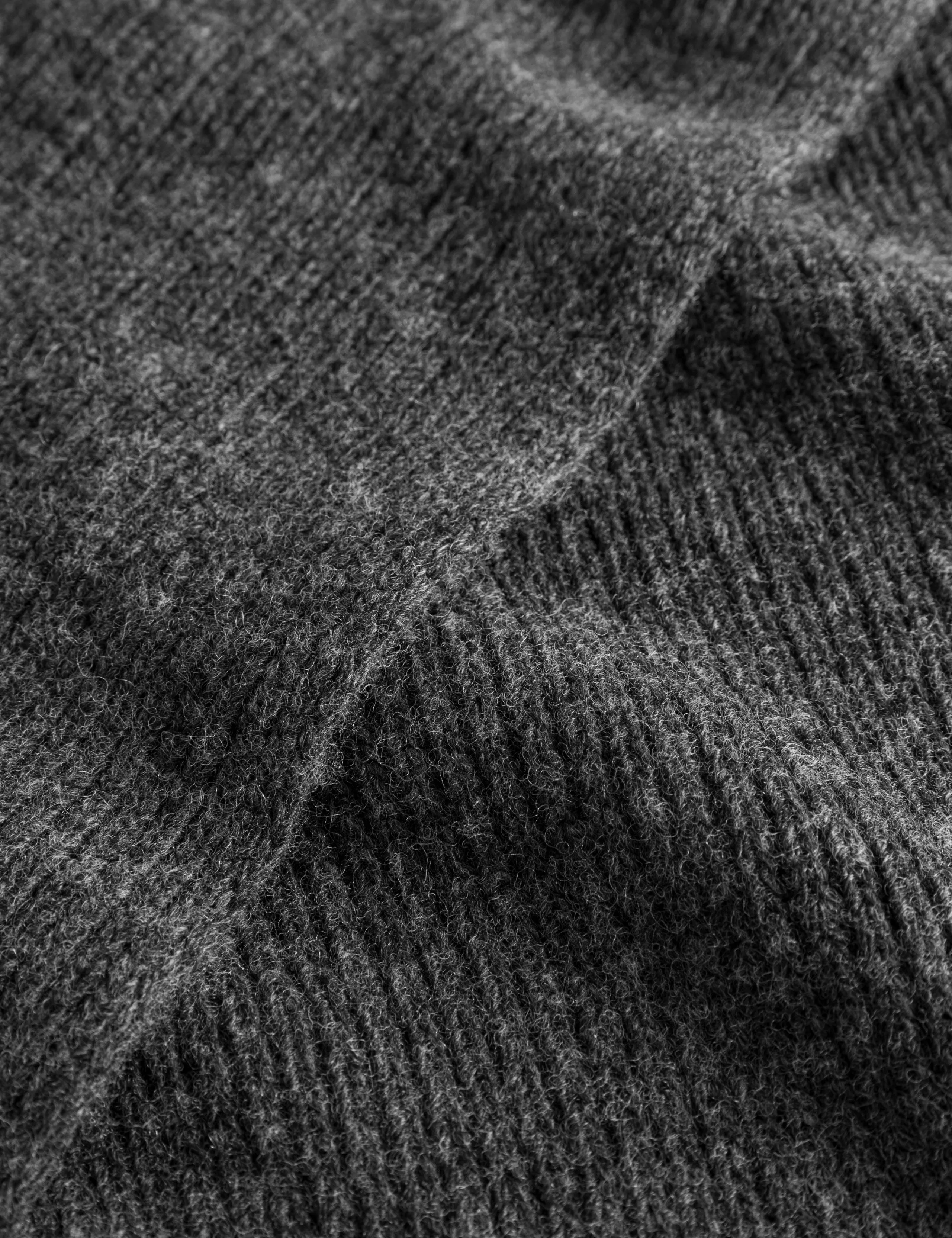 RELAX RIB SCARF - DARK GREY MELANGÉ sold by Foret product image thumbnail 5