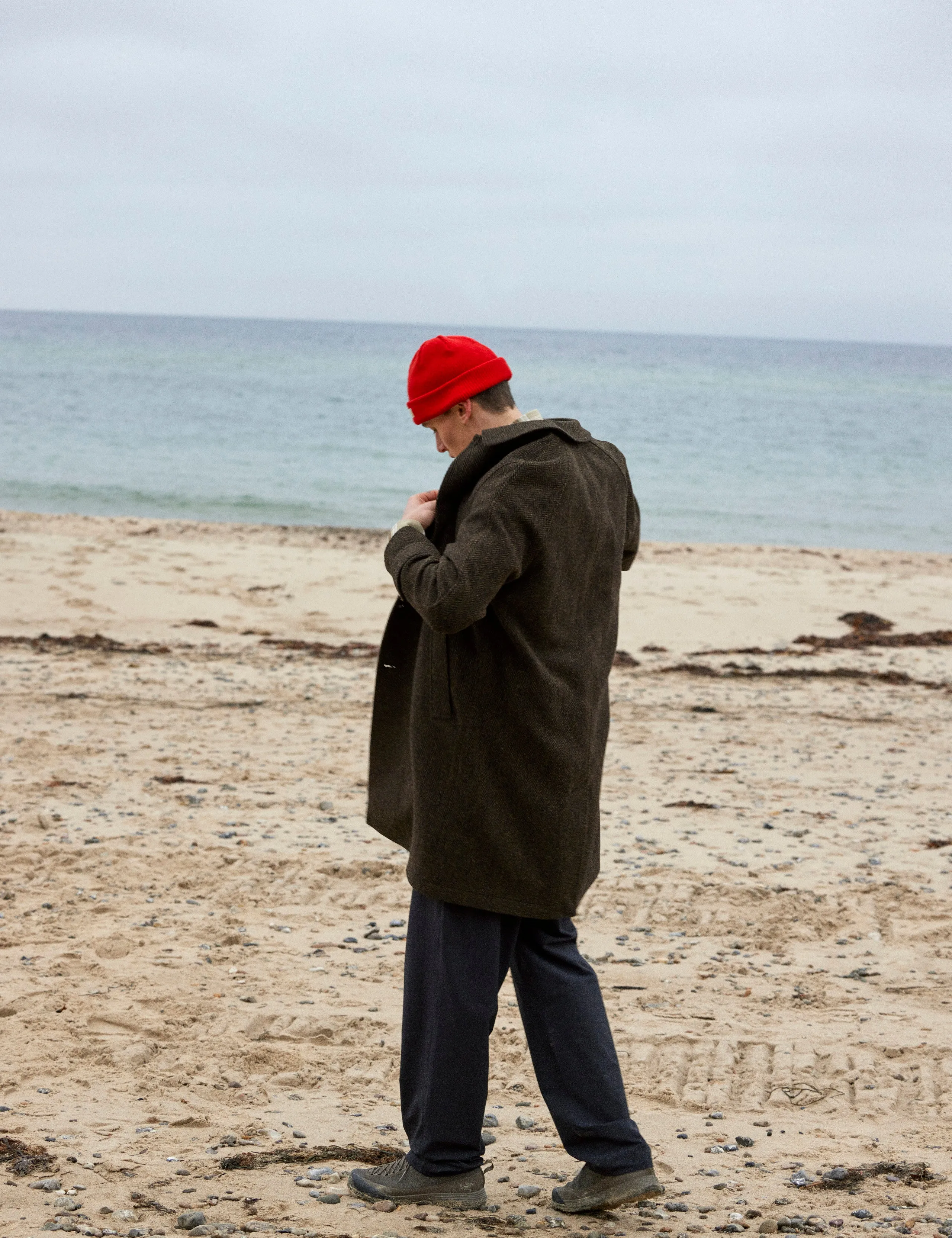 RELAX RIB BEANIE - RED sold by Foret product image thumbnail 5