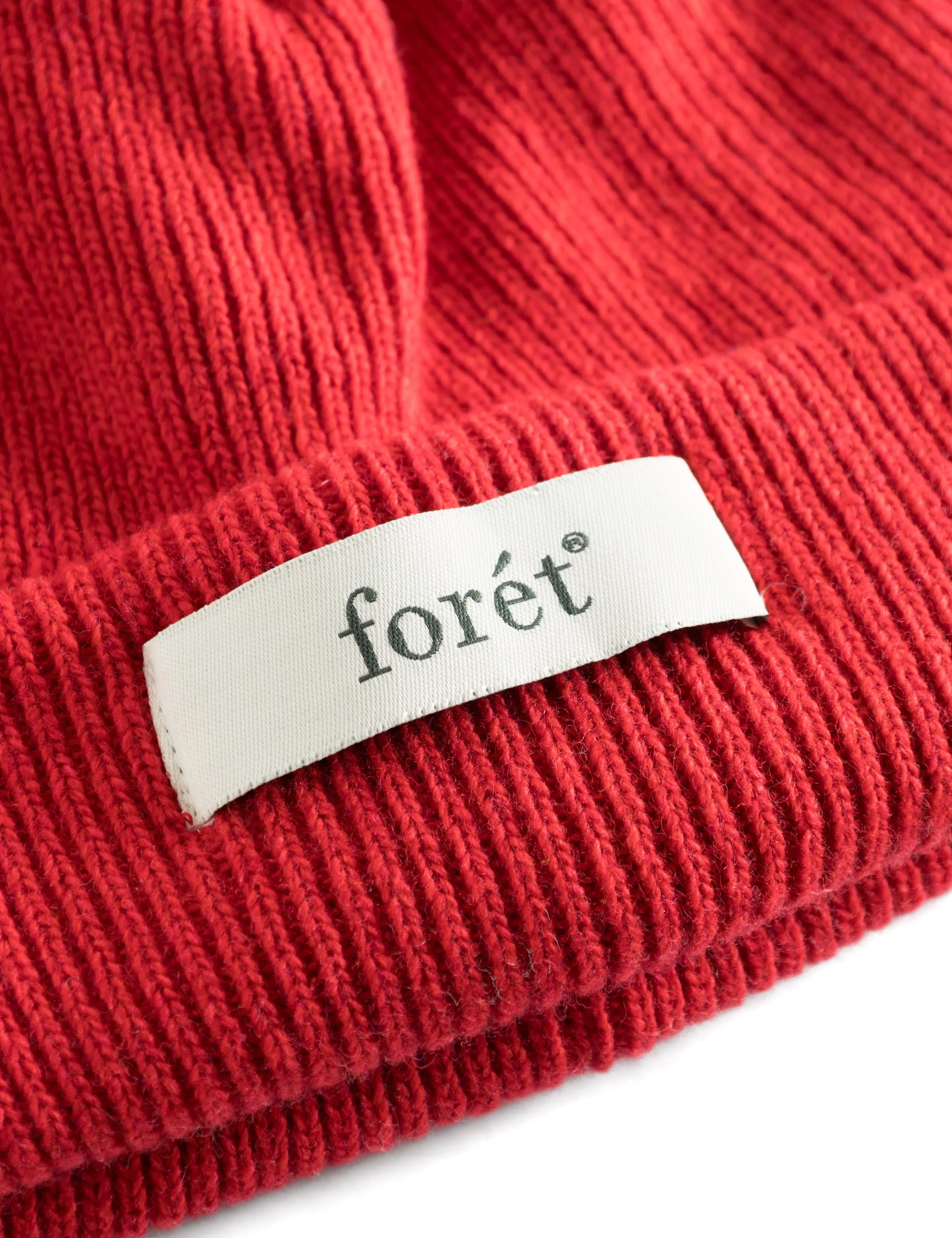 RELAX RIB BEANIE - RED sold by Foret product image thumbnail 3