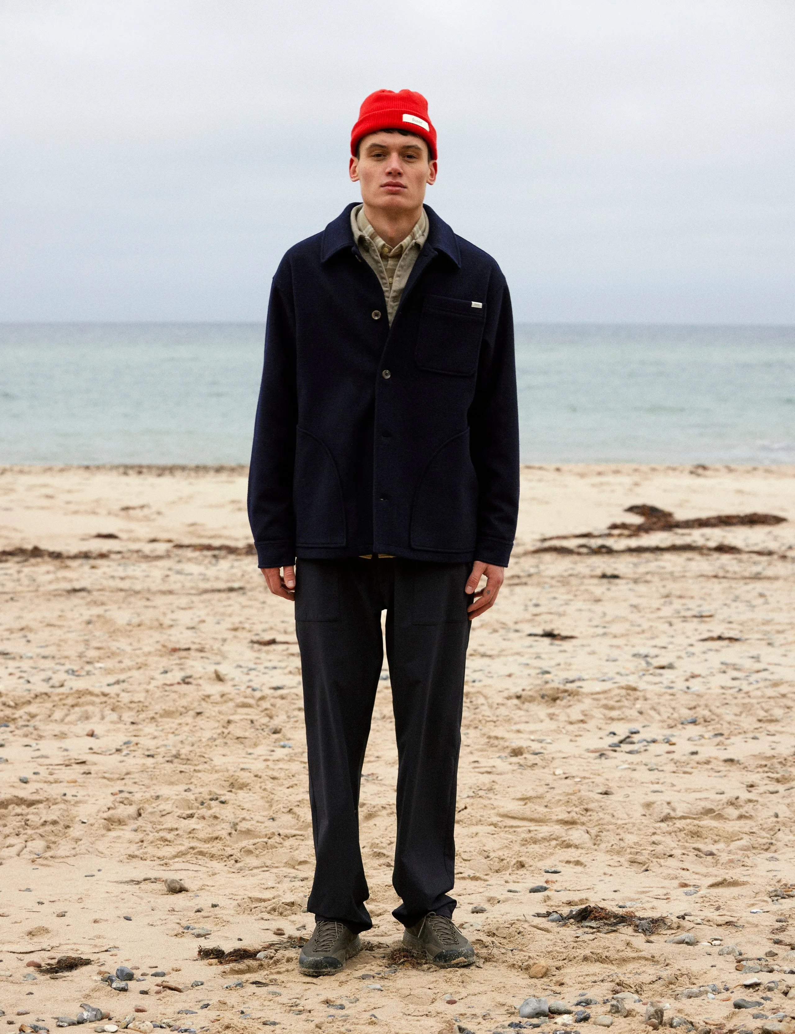 RELAX RIB BEANIE - RED sold by Foret product image thumbnail 4