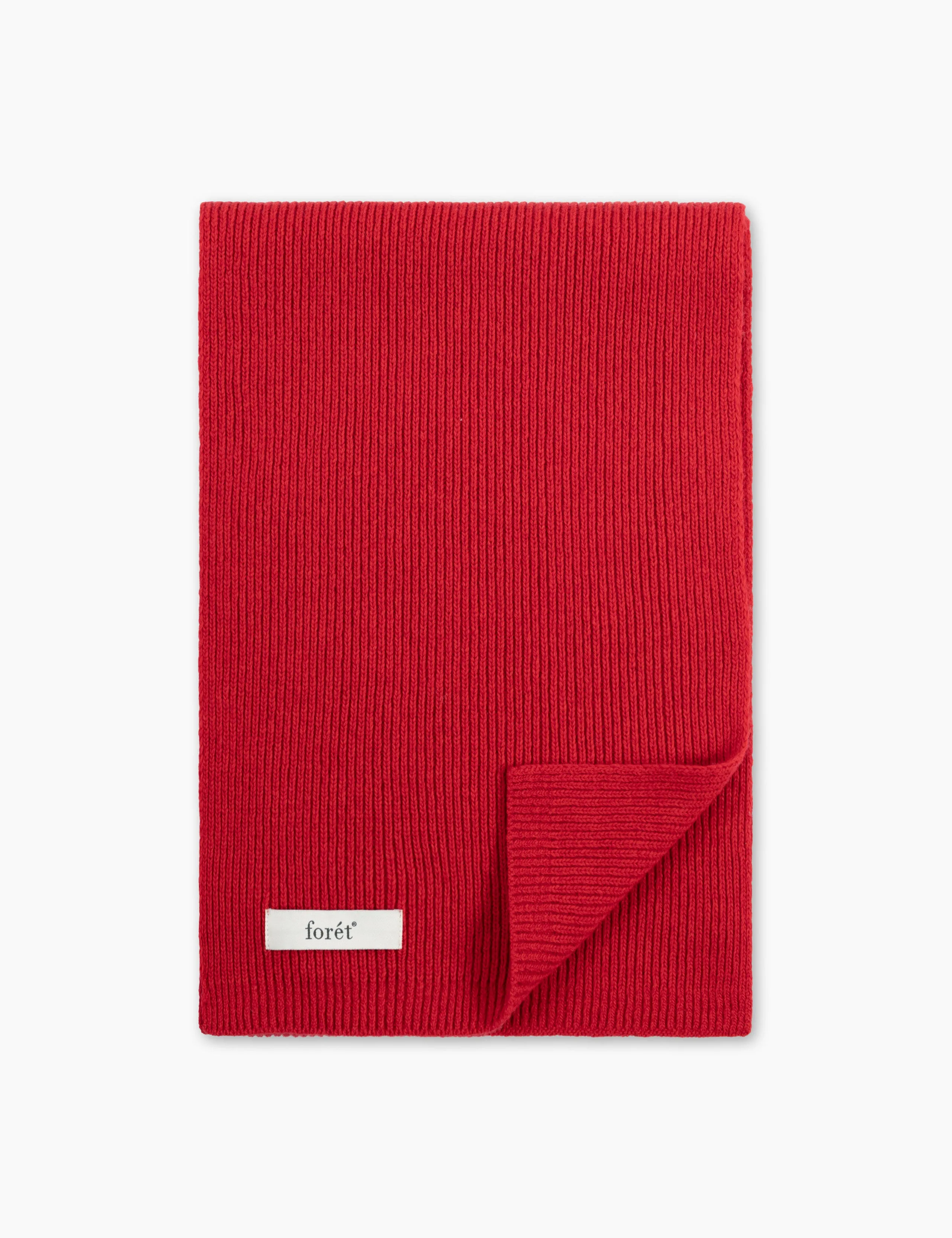 RELAX RIB SCARF - RED sold by Foret