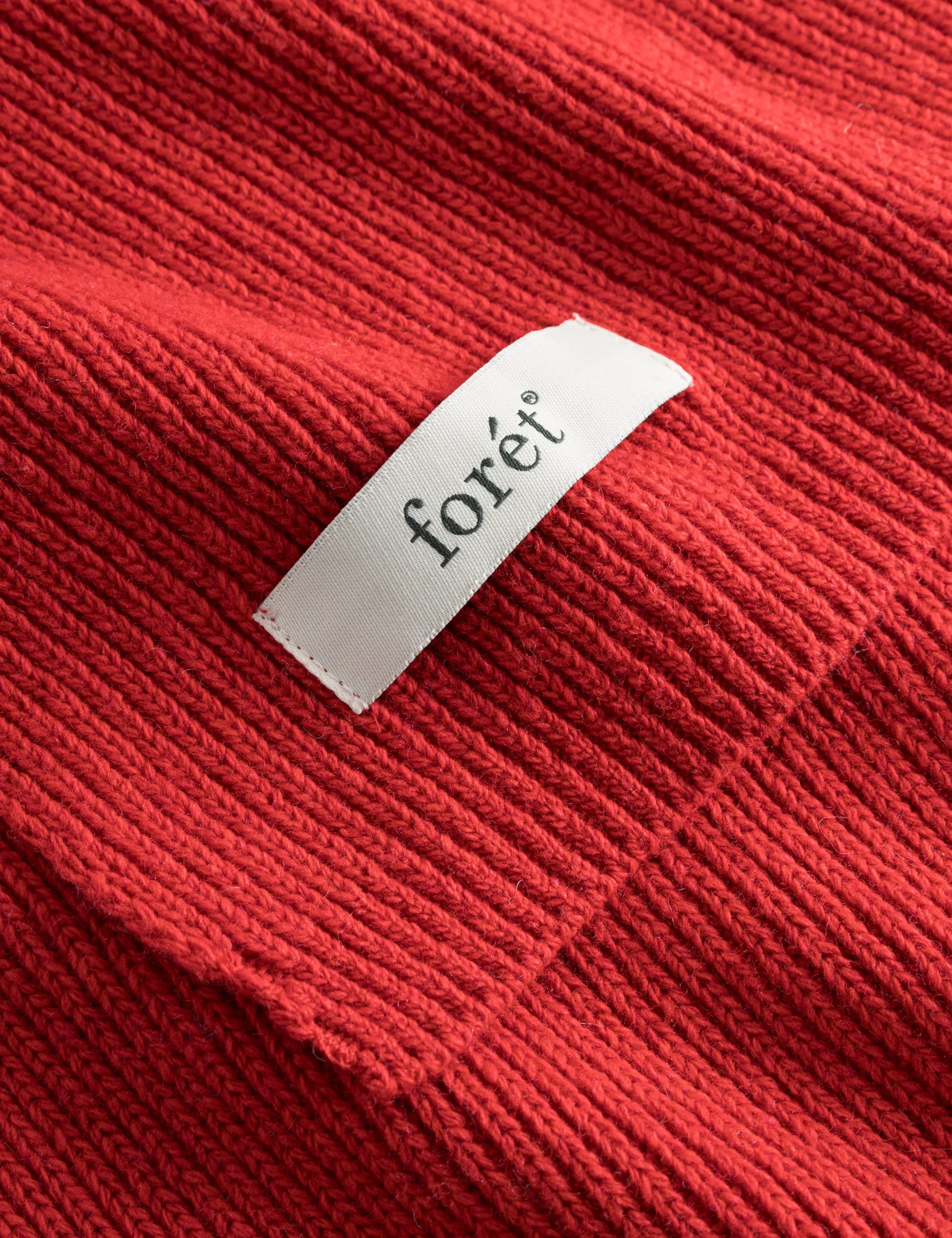 RELAX RIB SCARF - RED sold by Foret product image thumbnail 4
