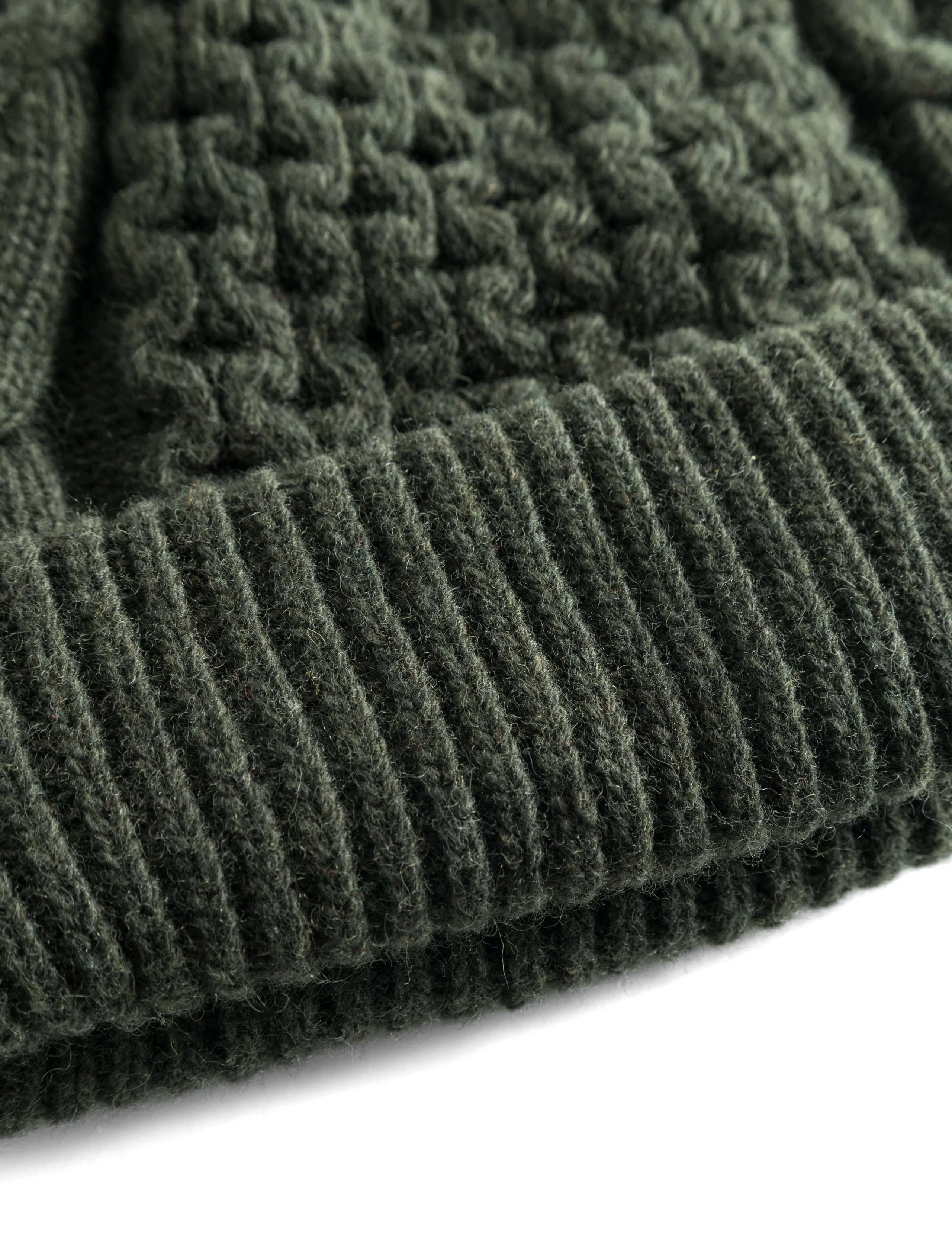 HYBRID CABLE BEANIE - DARK MOSS sold by Foret product image thumbnail 2