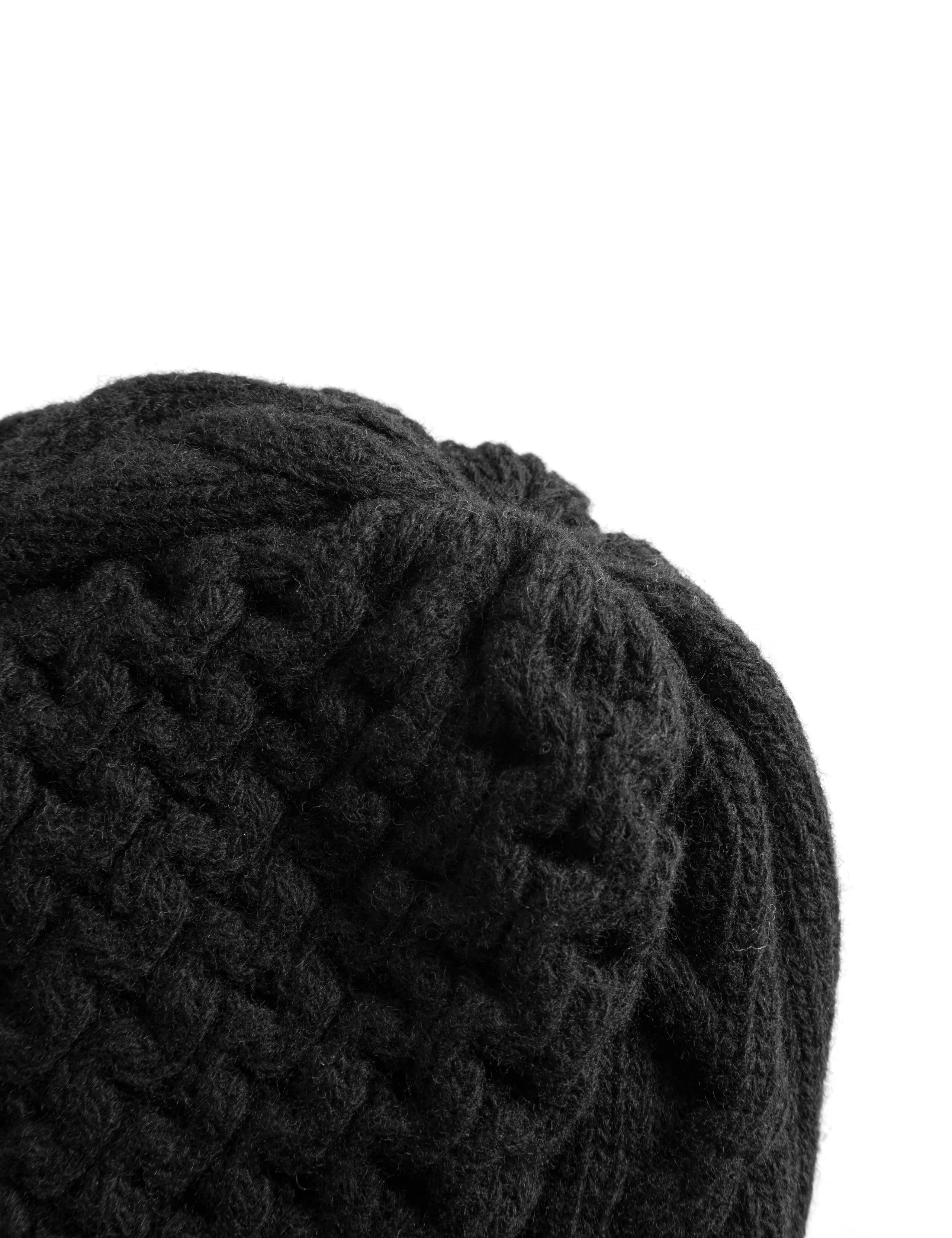 HYBRID CABLE BEANIE - BLACK sold by Foret product image thumbnail 3