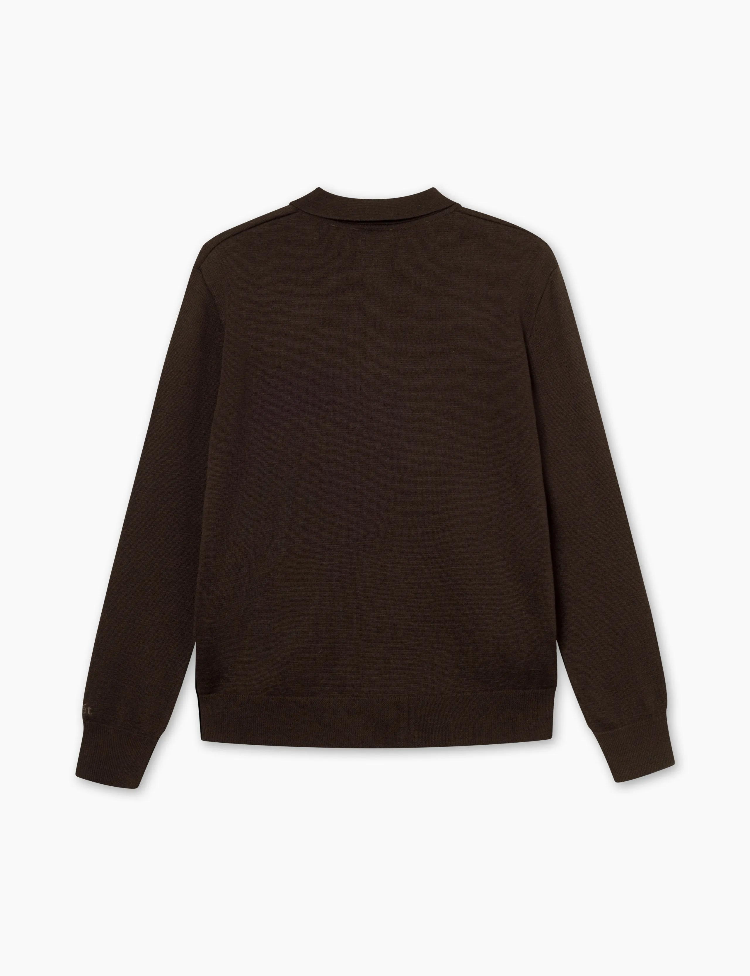 BASE MERINO POLO KNIT - COLD BROWN sold by Foret product image thumbnail 4