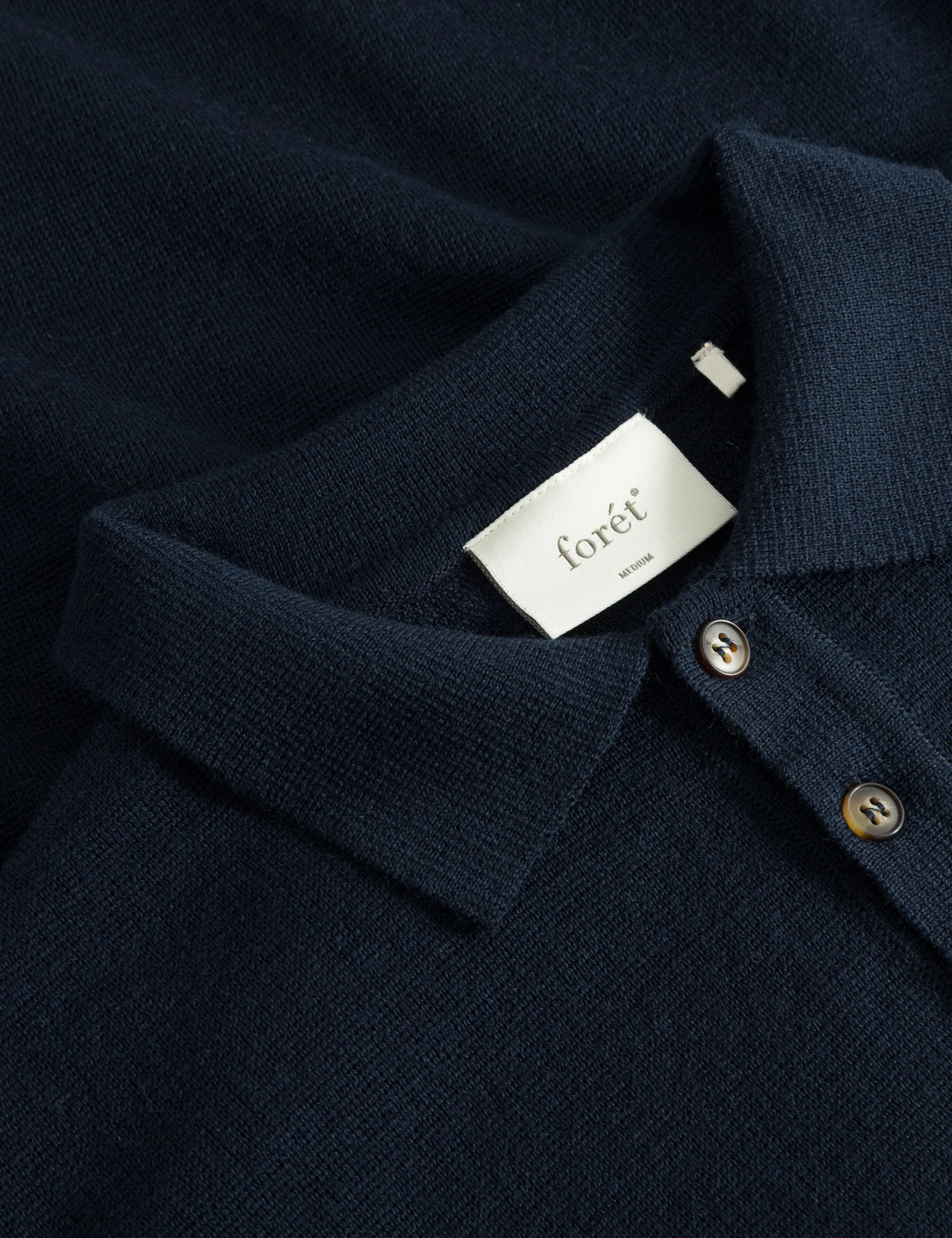 BASE MERINO POLO KNIT - NAVY sold by Foret product image thumbnail 3