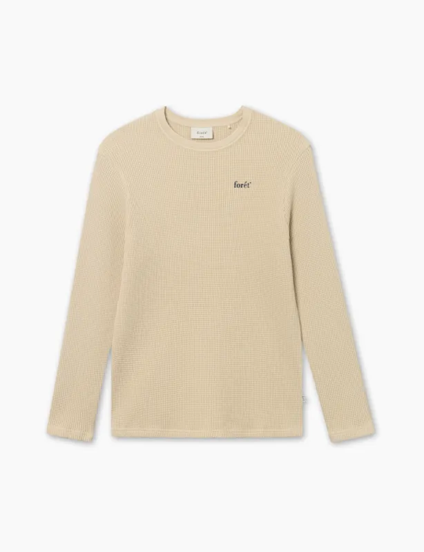 STILL WAFFLE LONGSLEEVE - OAT sold by Foret