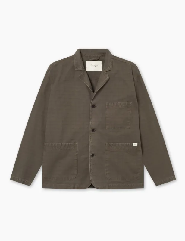 VALLEY UNCONSTRUCTED BLAZER - COLD BROWN made by Foret