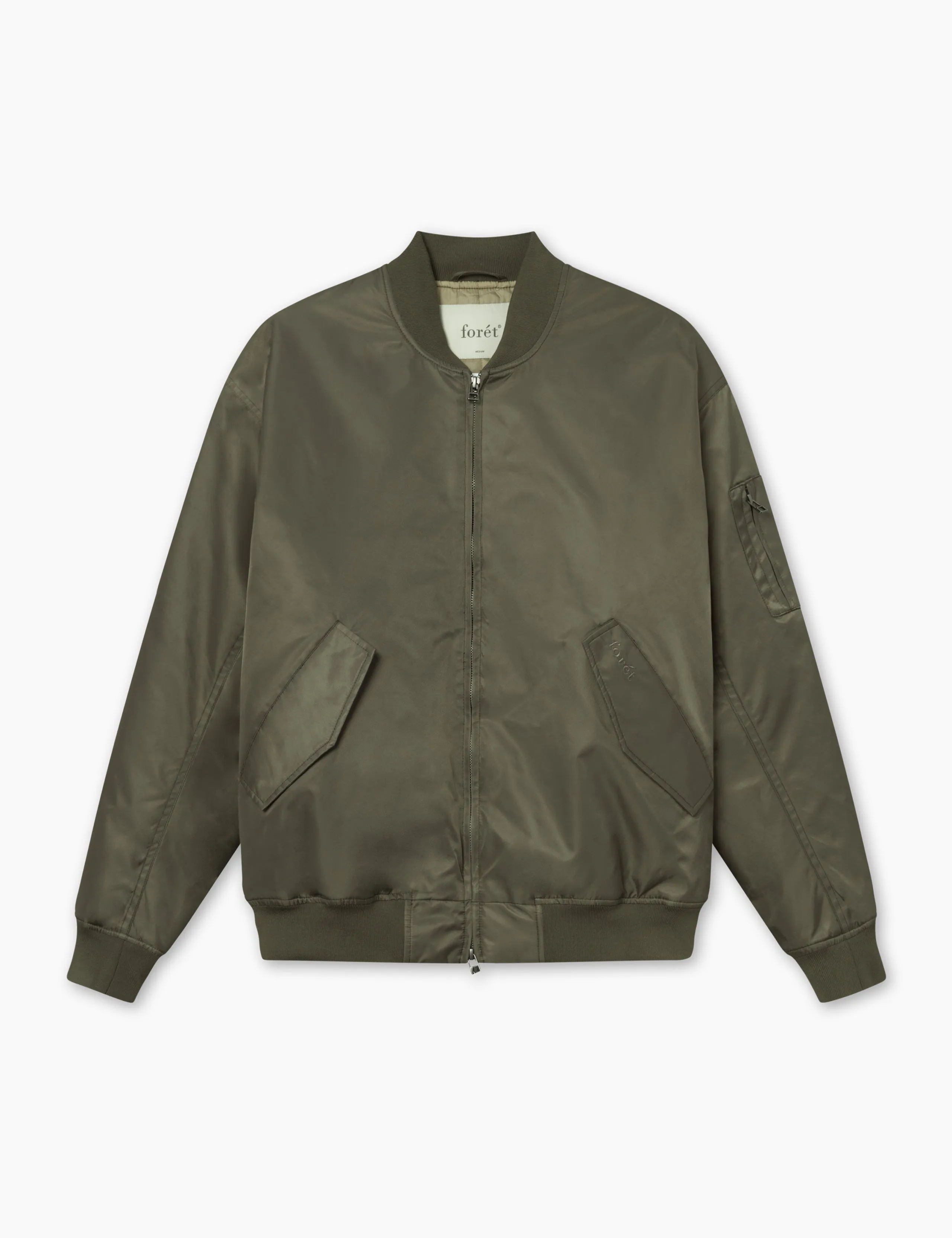 BOW BOMBER JACKET - DUSTY OLIVE sold by Foret