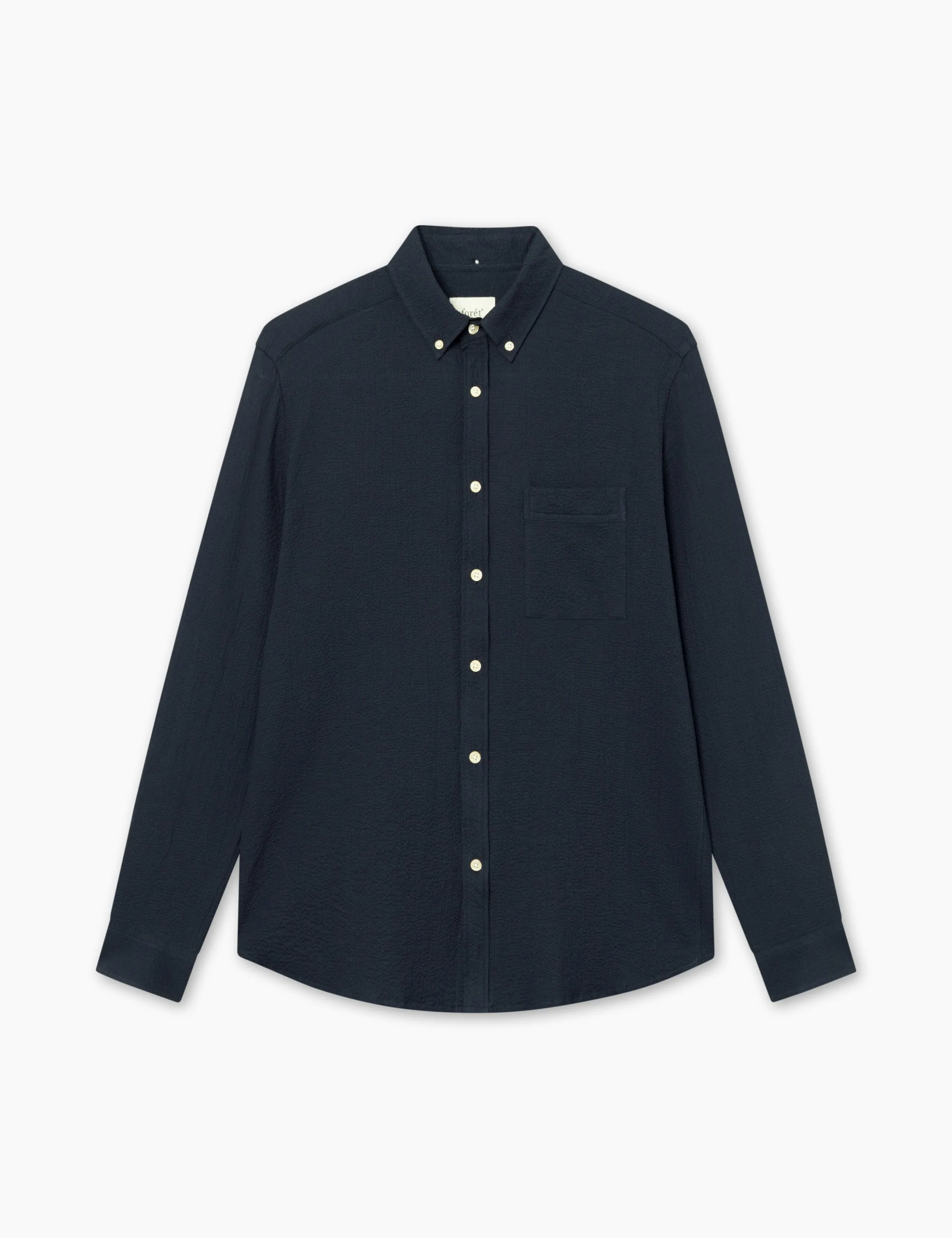HORNET SEERSUCKER SHIRT - NAVY sold by Foret